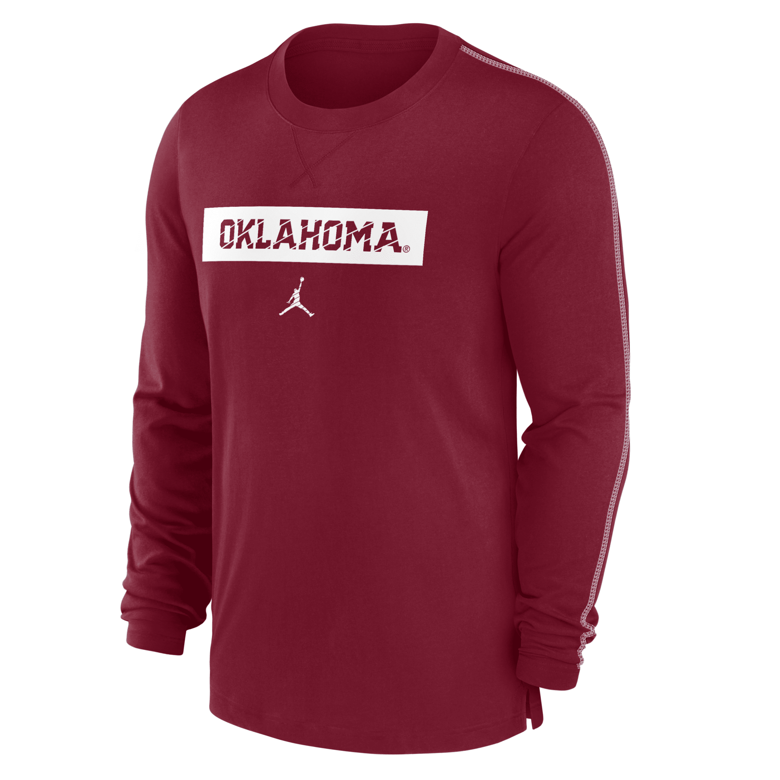 Jordan Oklahoma Sooners Sideline Player Nike Men's Dri-fit College T-shirt In Red