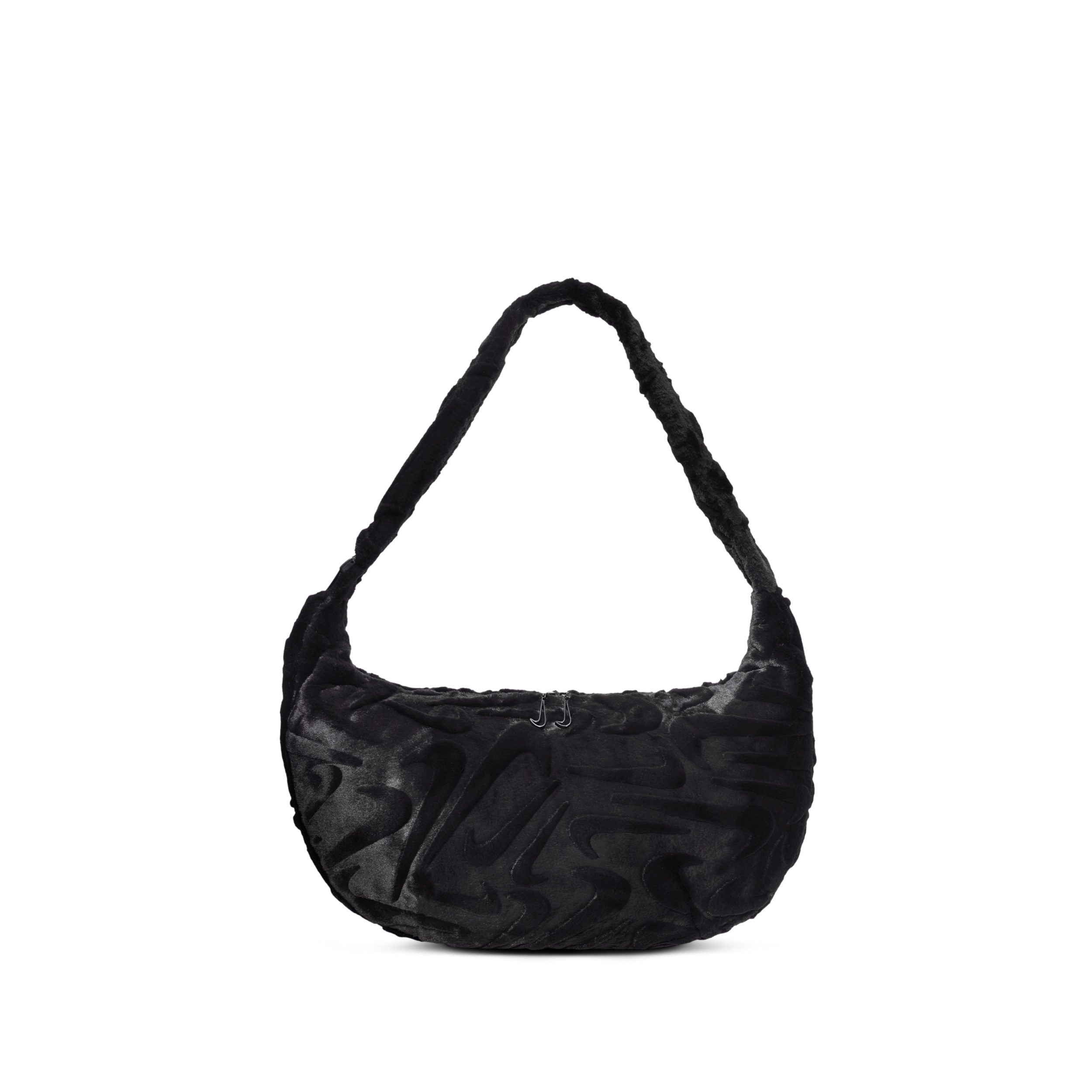Nike Women's Sportswear Faux Fur Slouchy Bag (19l) In Black