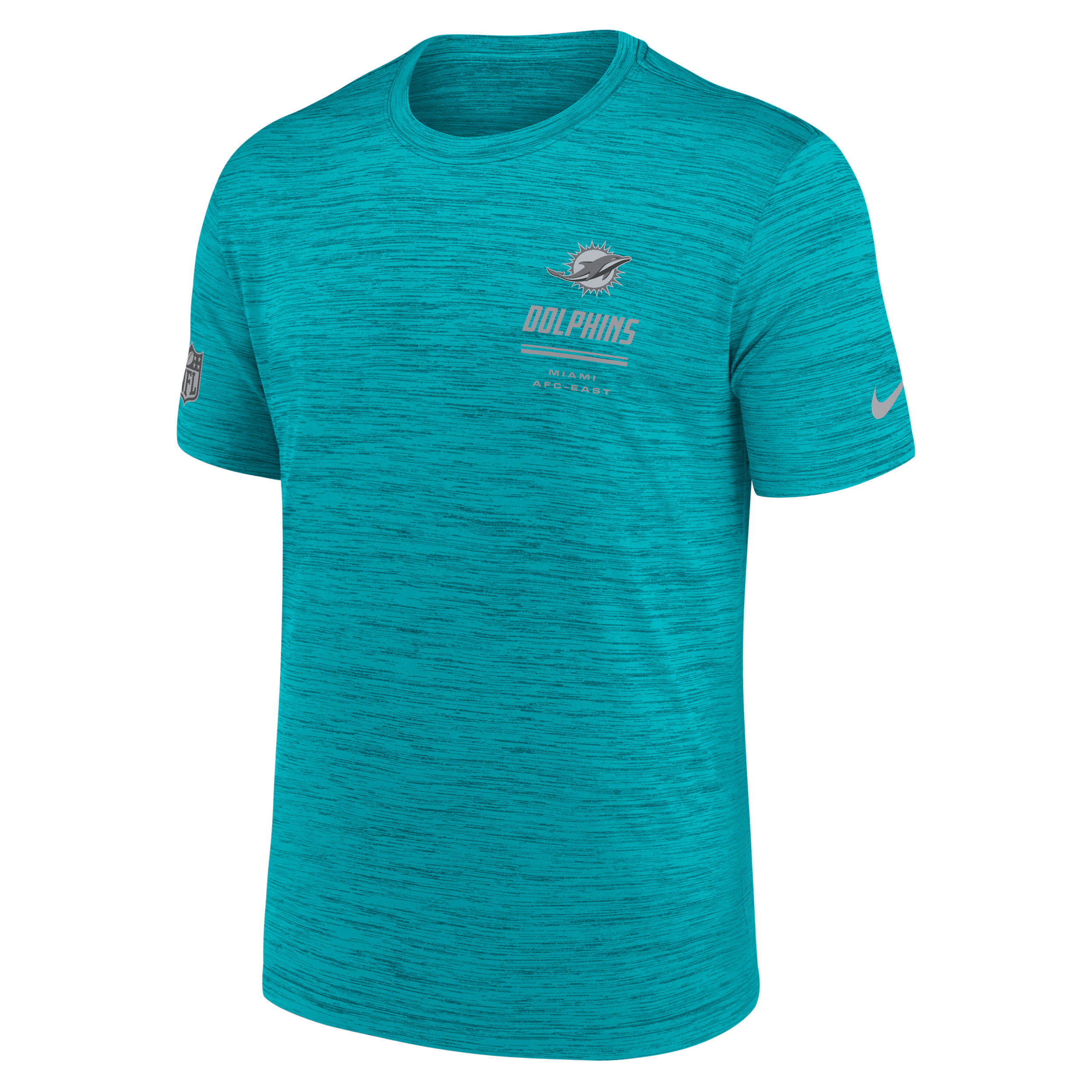 Miami Dolphins Sideline Team Issue Velocity Nike Men's Dri-FIT NFL T-Shirt in Green | 02ER3GT9P-7VD