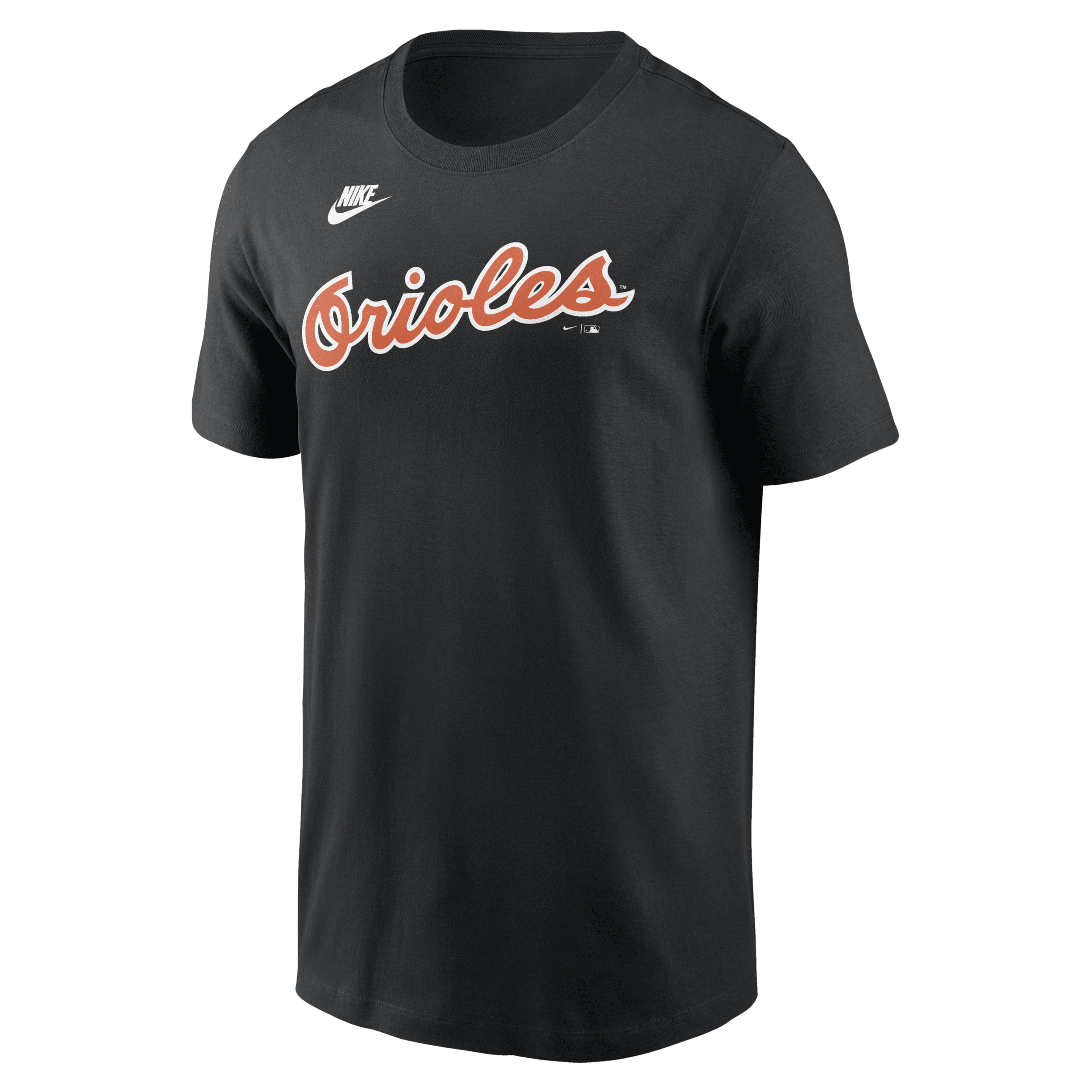 Nike Baltimore Orioles Cooperstown Wordmark  Men's Mlb T-shirt In Black