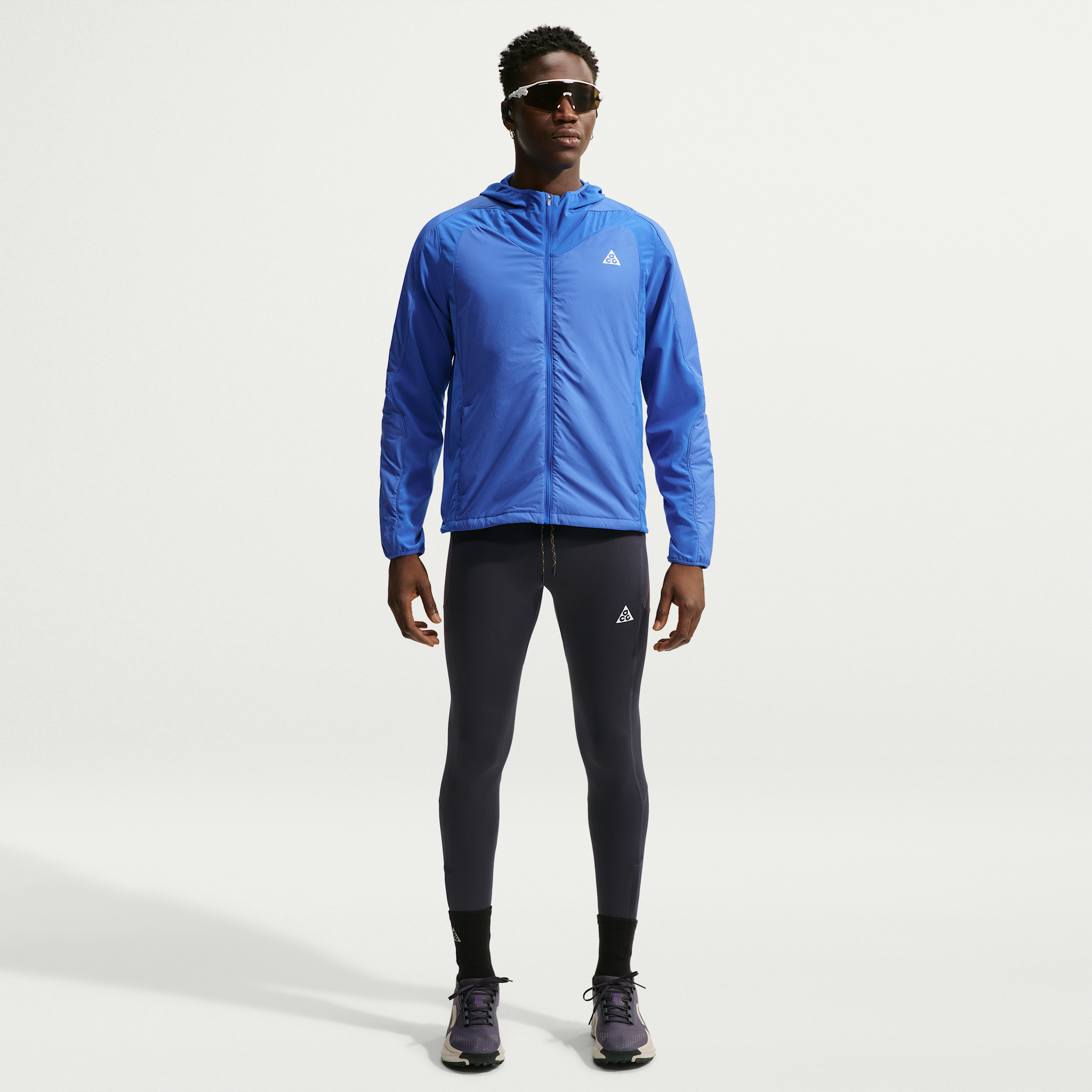 Men's Nike ACG "Lunar Ray" Dri-FIT ADV Trail Running Tights in Grey | IO9673-013
