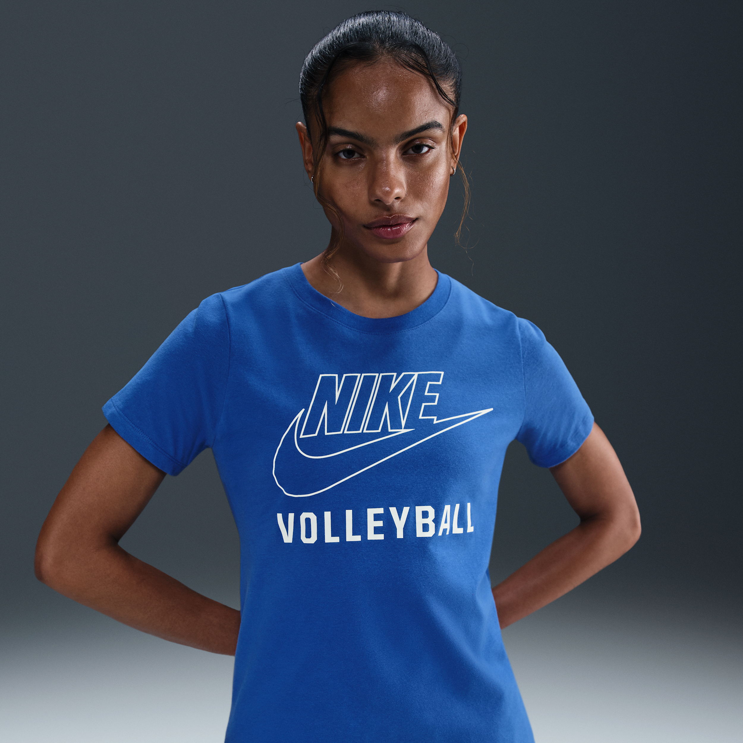 Nike Women's Swoosh Volleyball T-shirt In Blue