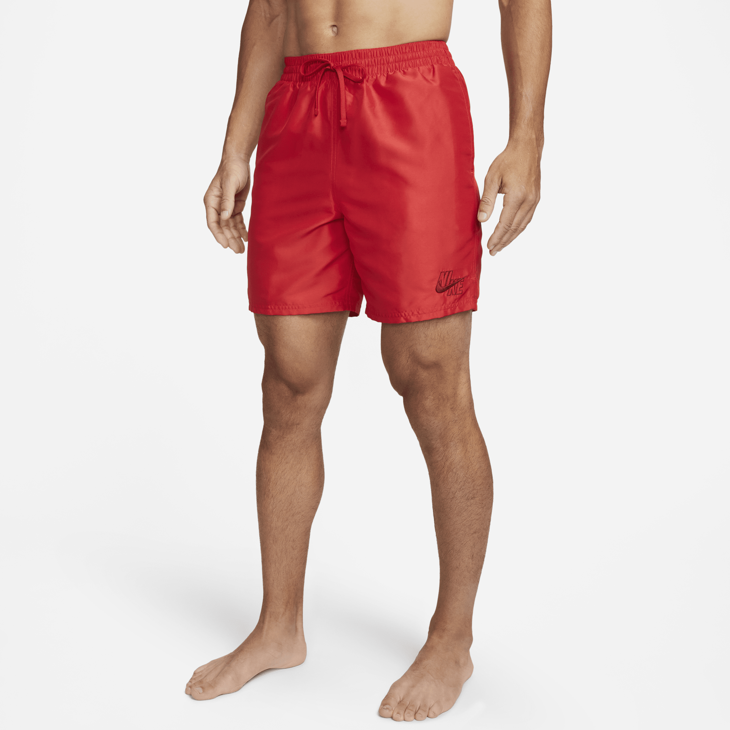 Nike Men's Essential 7" Volley Swim Shorts In Red