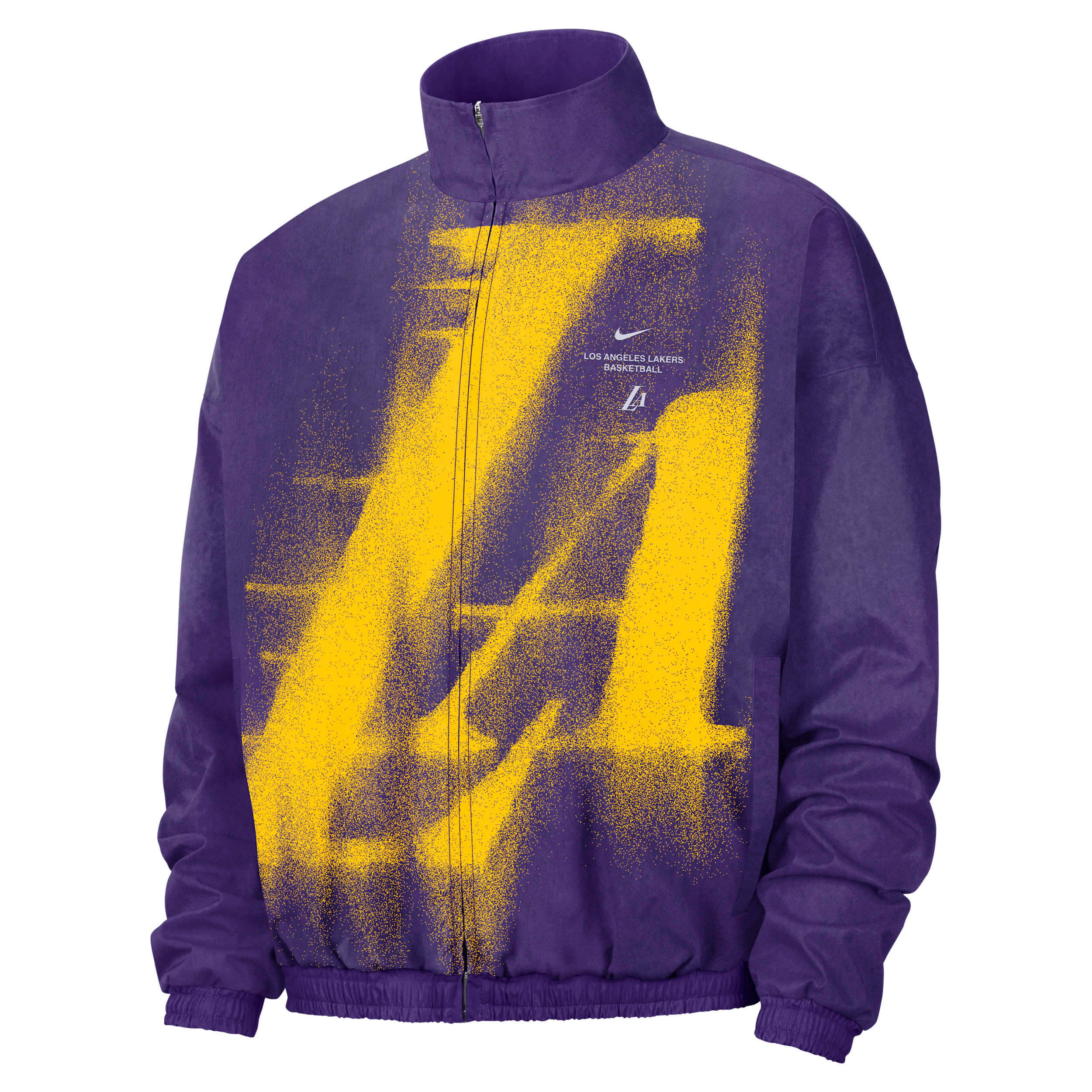Los Angeles Lakers Nike Men's Standard Issue Woven Basketball Jacket in Purple | II6066-504