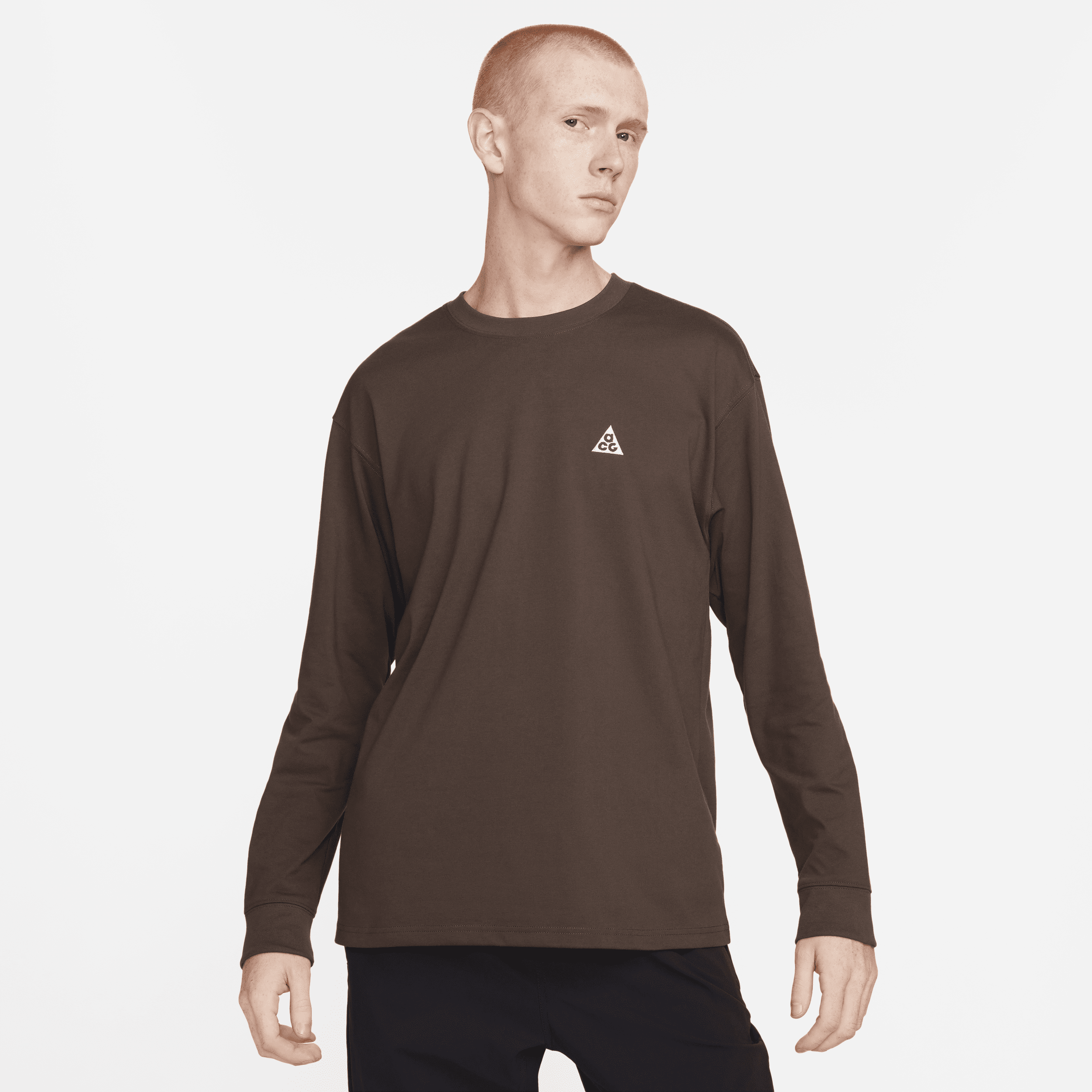 Shop Nike Men's  Acg Long-sleeve T-shirt In Brown
