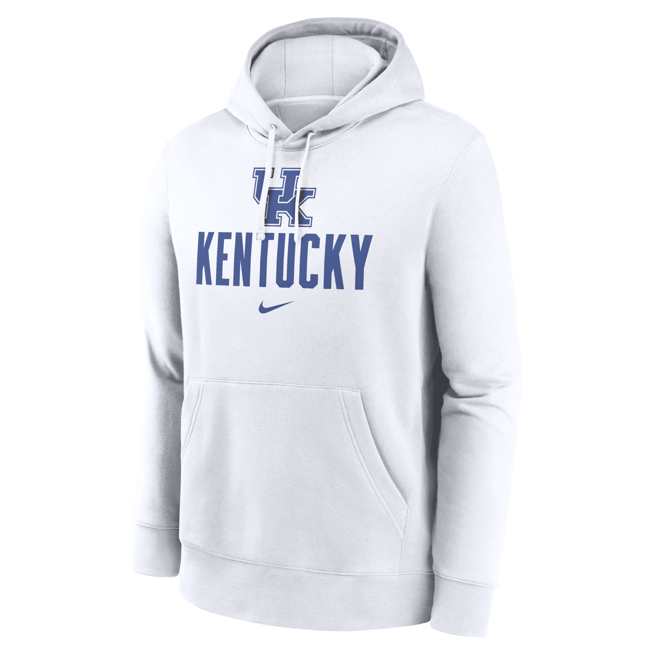 Nike Kentucky Wildcats Primetime Club Campus  Men's College Pullover Hoodie In White