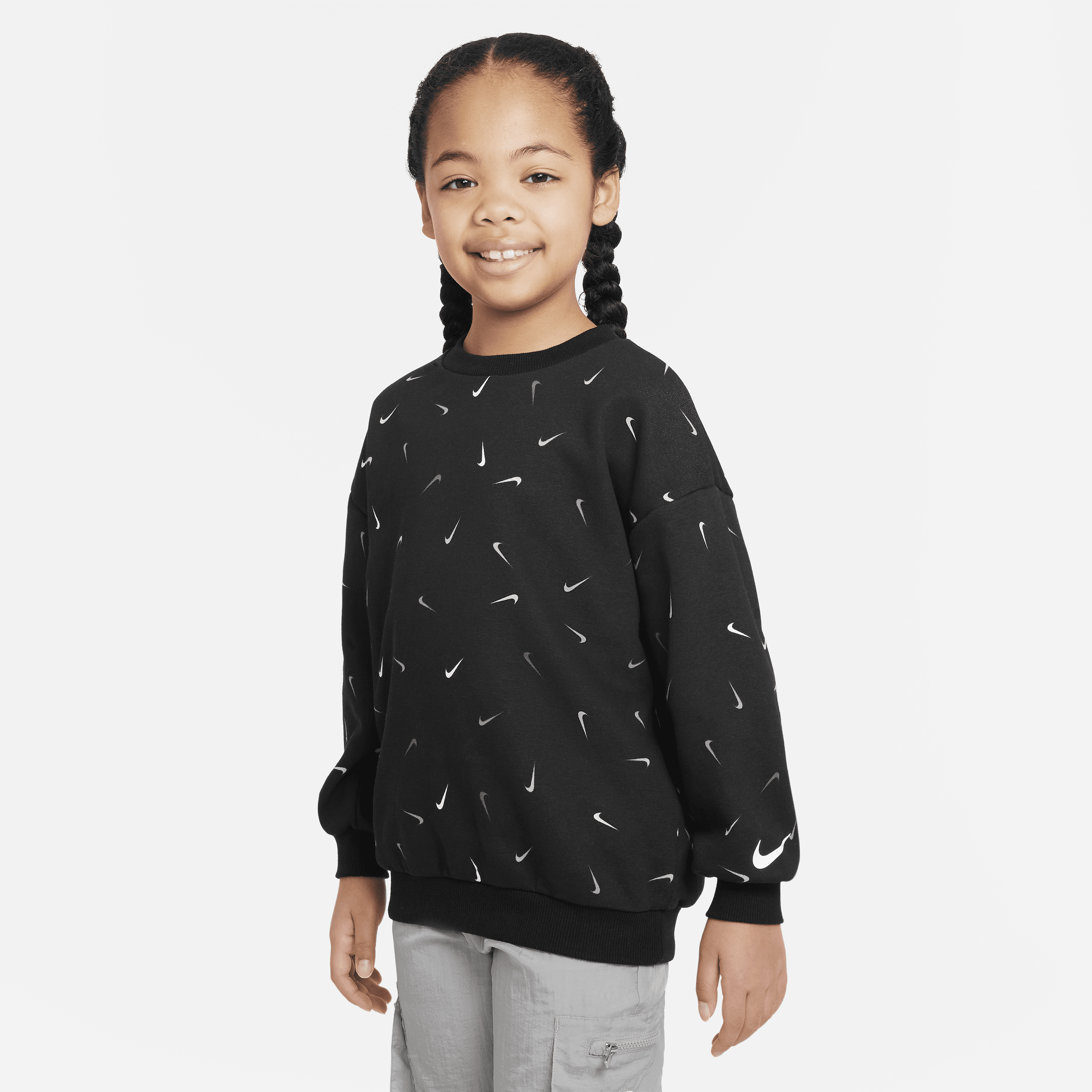 Nike Snack Pack Icon Crew Little Kids' Top In Black