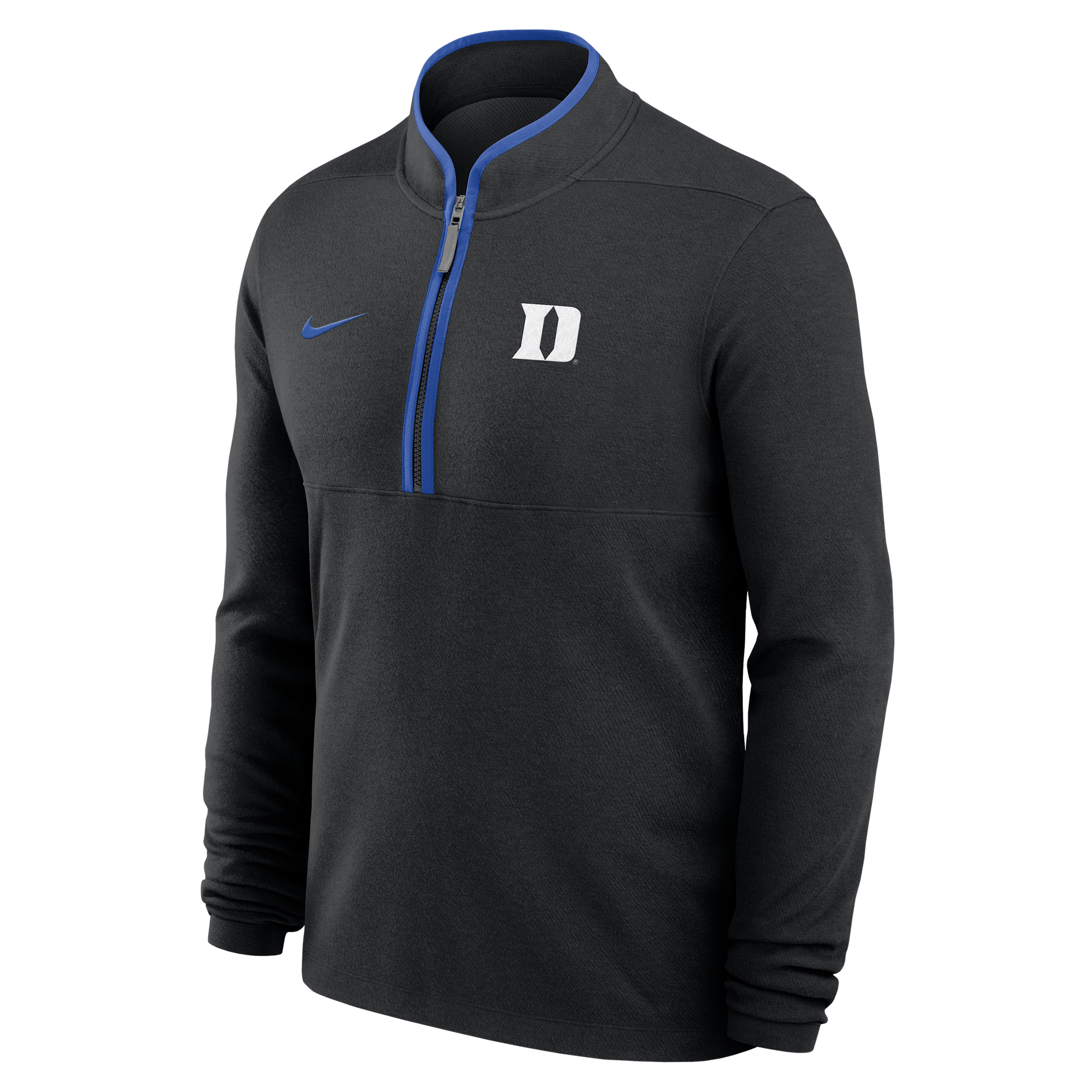 Duke Victory Nike Men's Dri-FIT College 1/2-Zip Long-Sleeve Top in Black | 044308HZDU-APS