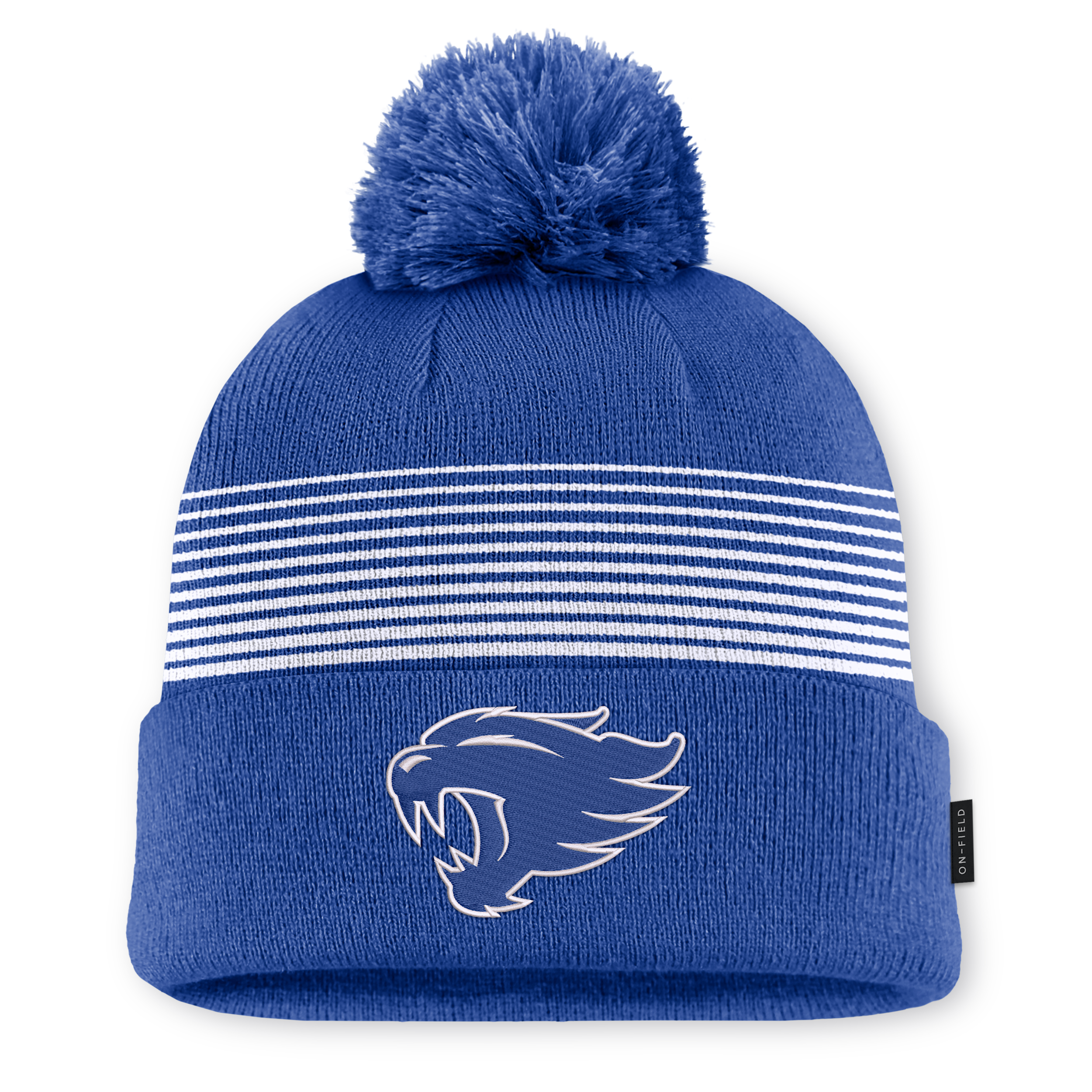 Nike Men's and Women's Royal Kentucky Wildcats 2026 On-Field Cuffed Knit Pom Hat - Royal, White