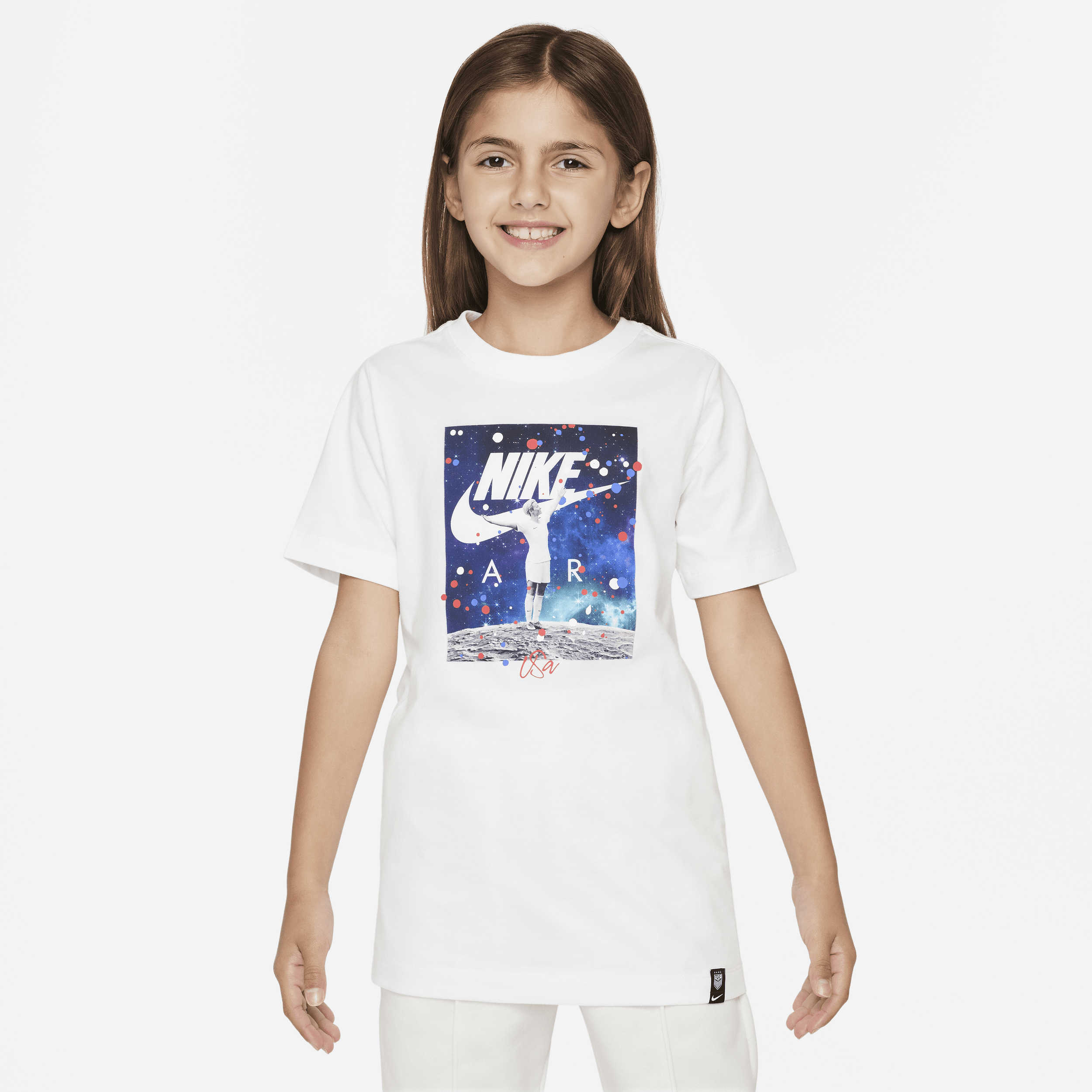 Nike Megan Rapinoe Uswnt Photo Big Kids'  Soccer T-shirt In White