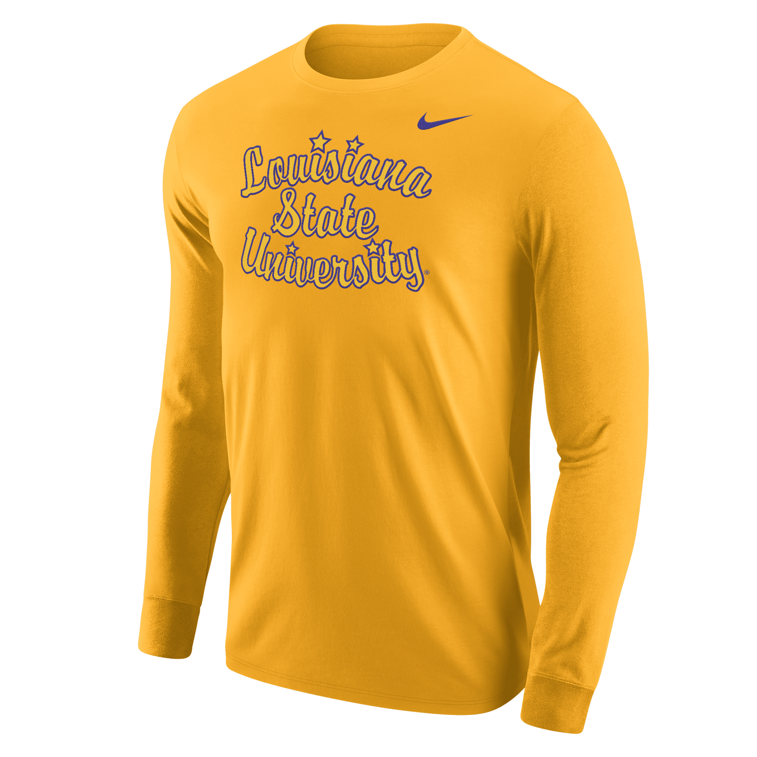 Nike Lsu  Men's College Long-sleeve T-shirt In Yellow