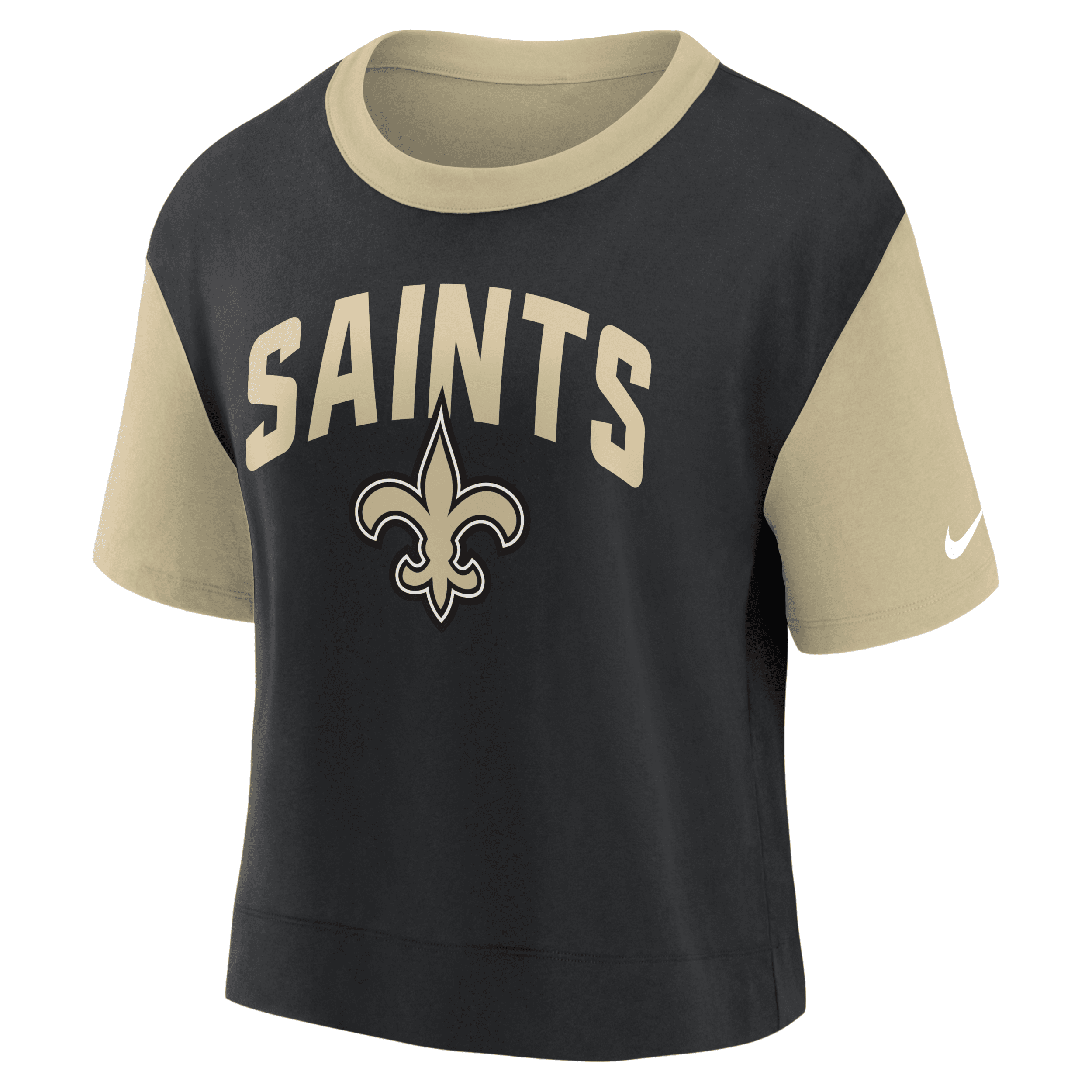 Shop Nike Women's Fashion (nfl New Orleans Saints) High-hip T-shirt In Brown