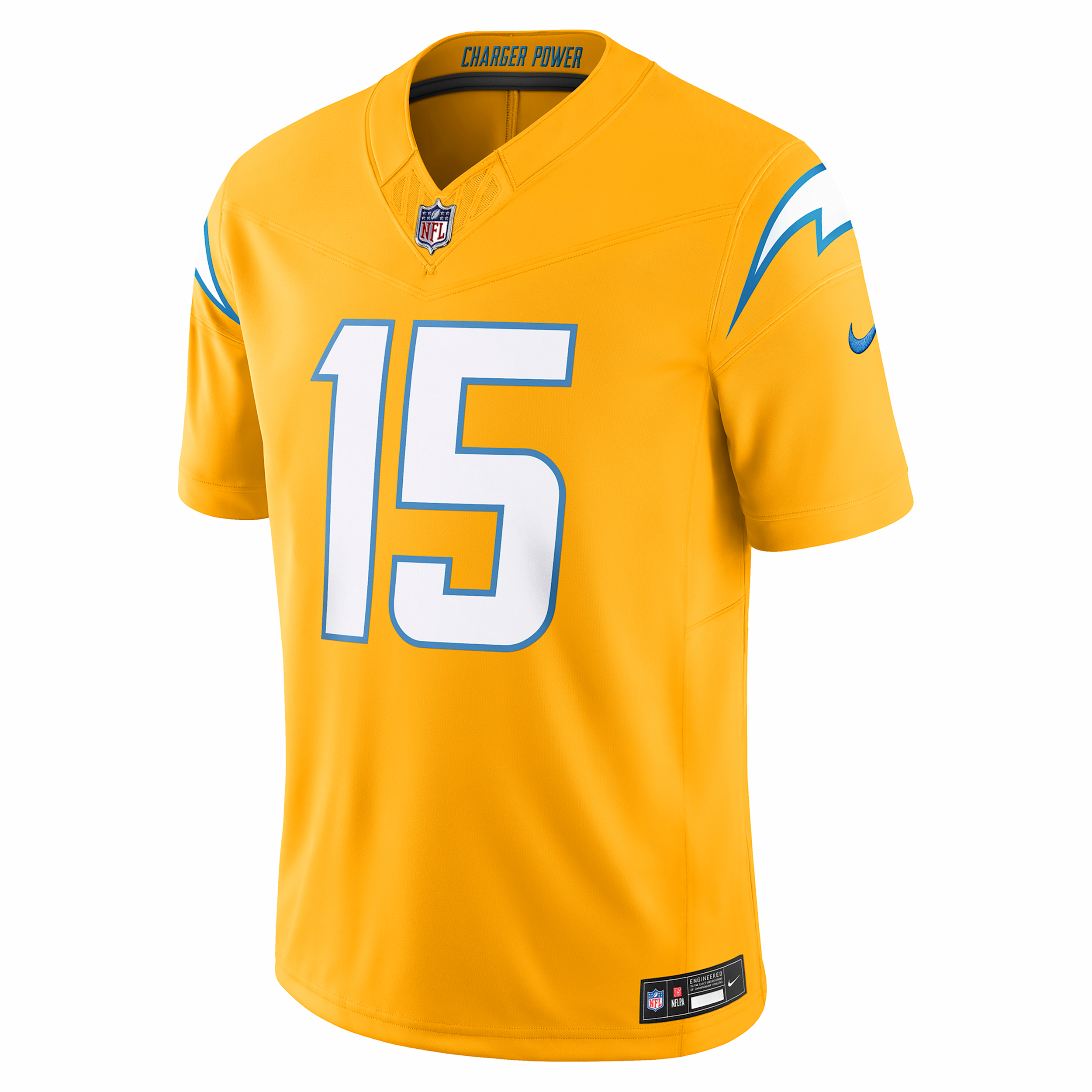 Nike Men's Ladd McConkey Gold Los Angeles Chargers Alternate Charger Power Vapor F.u.s.e. Limited Jersey - Gold