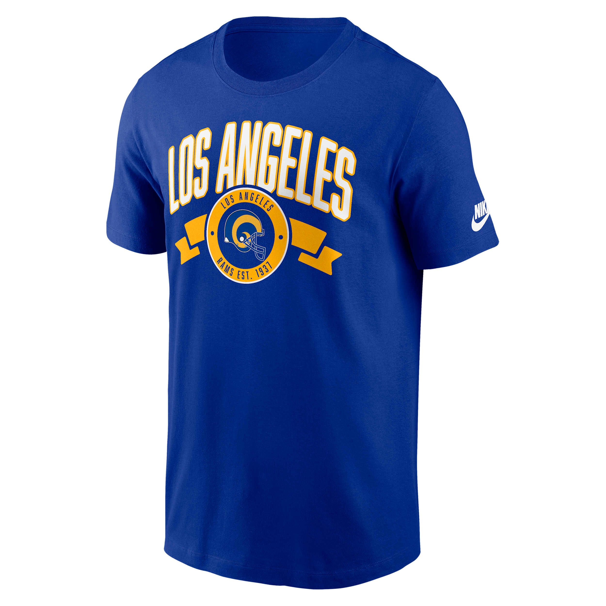 Nike Royal Los Angeles Rams Rewind Front And Back Hit Essential T-shirt In Blue