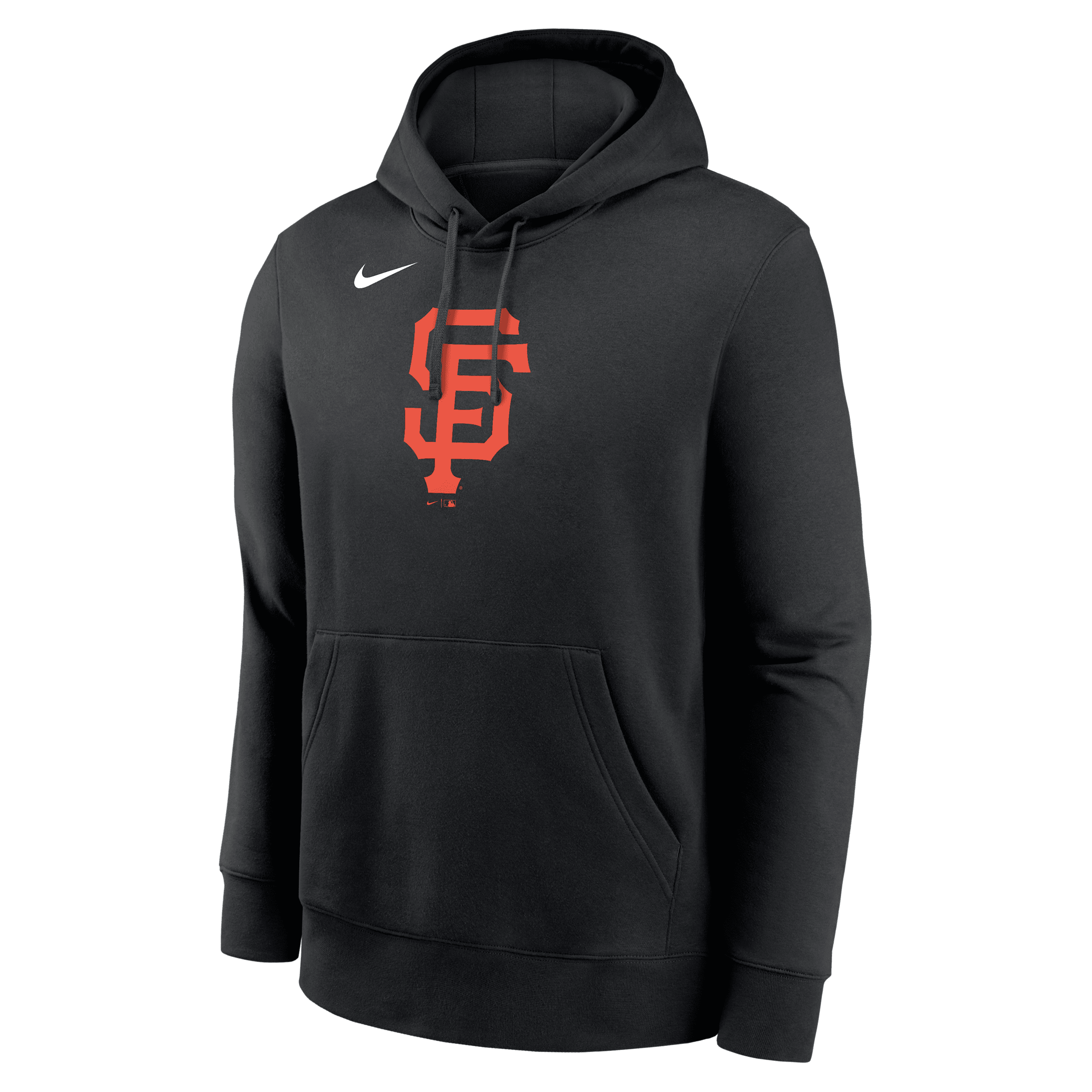 Nike Black San Francisco Giants Logo Club Fleece Pullover Hoodie In Black