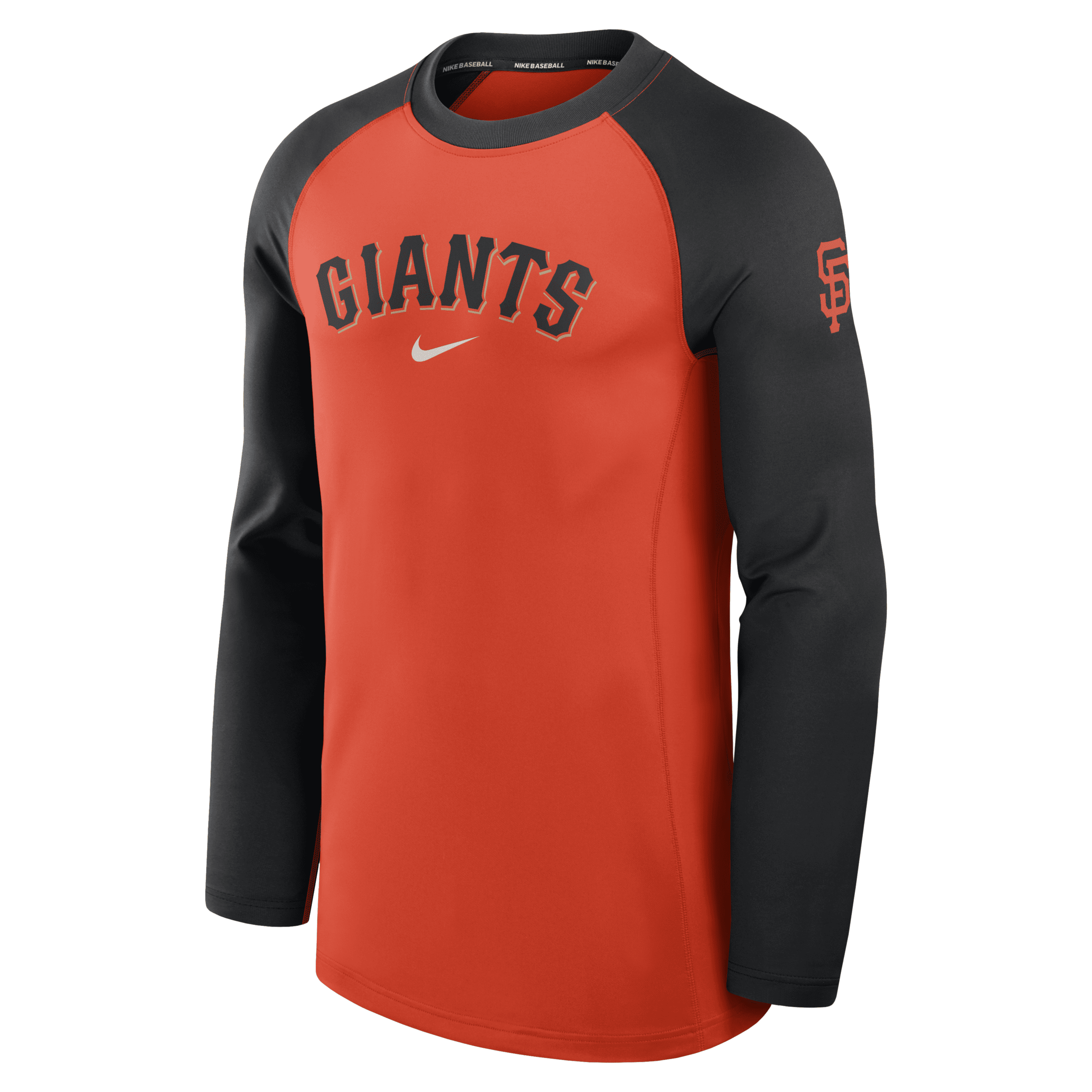 Nike San Francisco Giants Authentic Collection Game Time  Men's Dri-fit Mlb Long-sleeve T-shirt In Orange