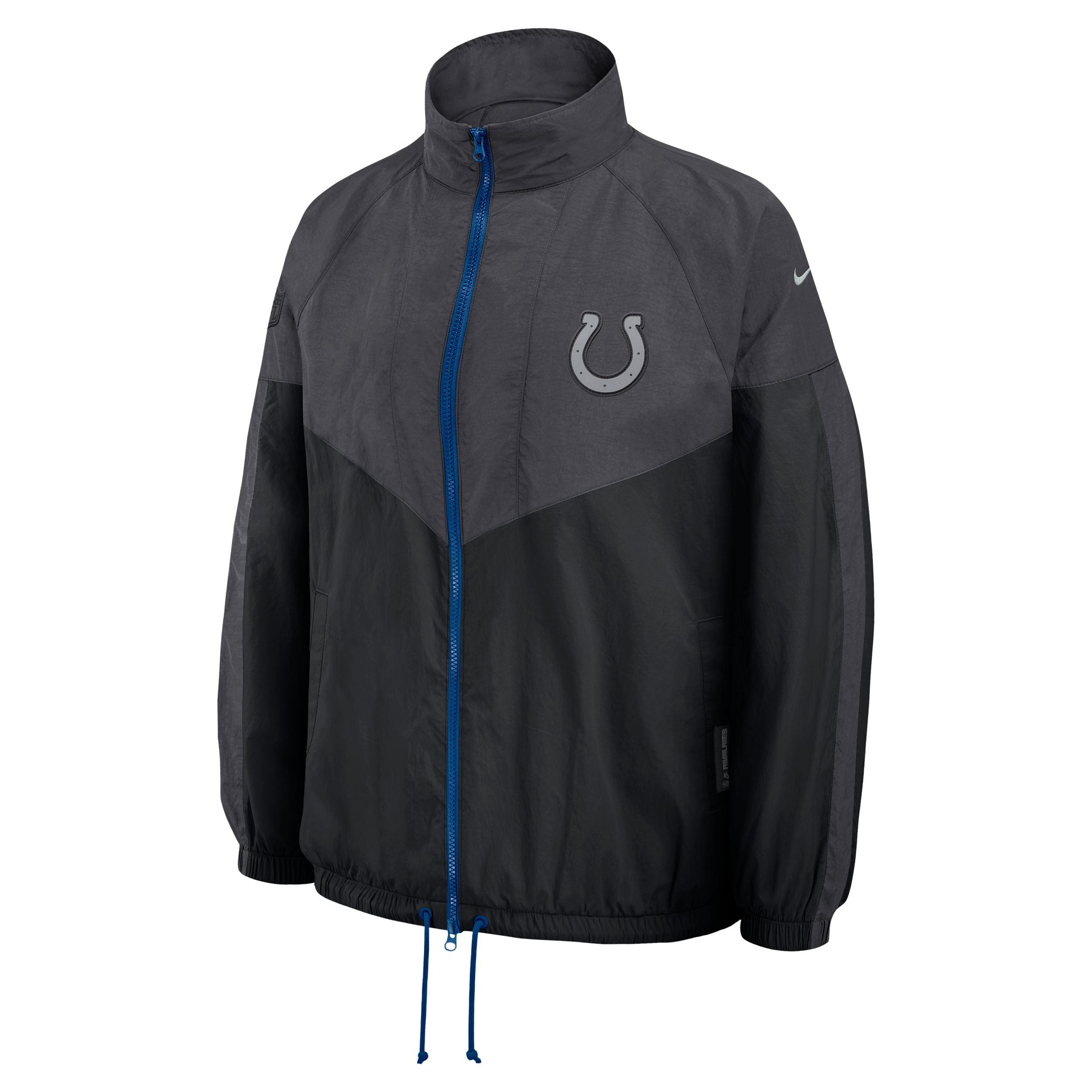 Indianapolis Colts Rivalries Collection Nike Women's NFL Oversized Full-Zip Jacket in Grey | 06AE466M98-B3F