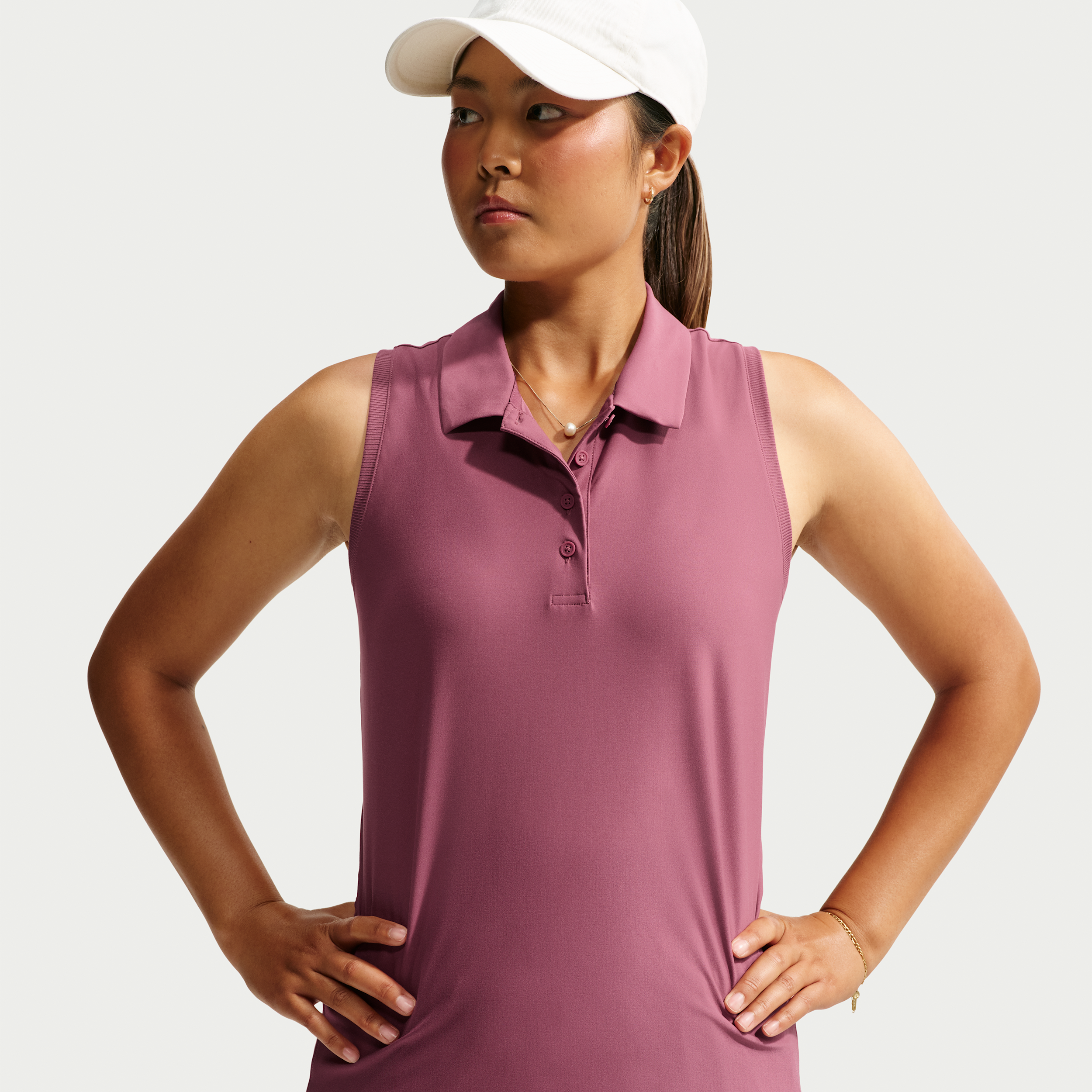Nike Women's Victory Dri-FIT Sleeveless Polo in Red | FQ1572-654