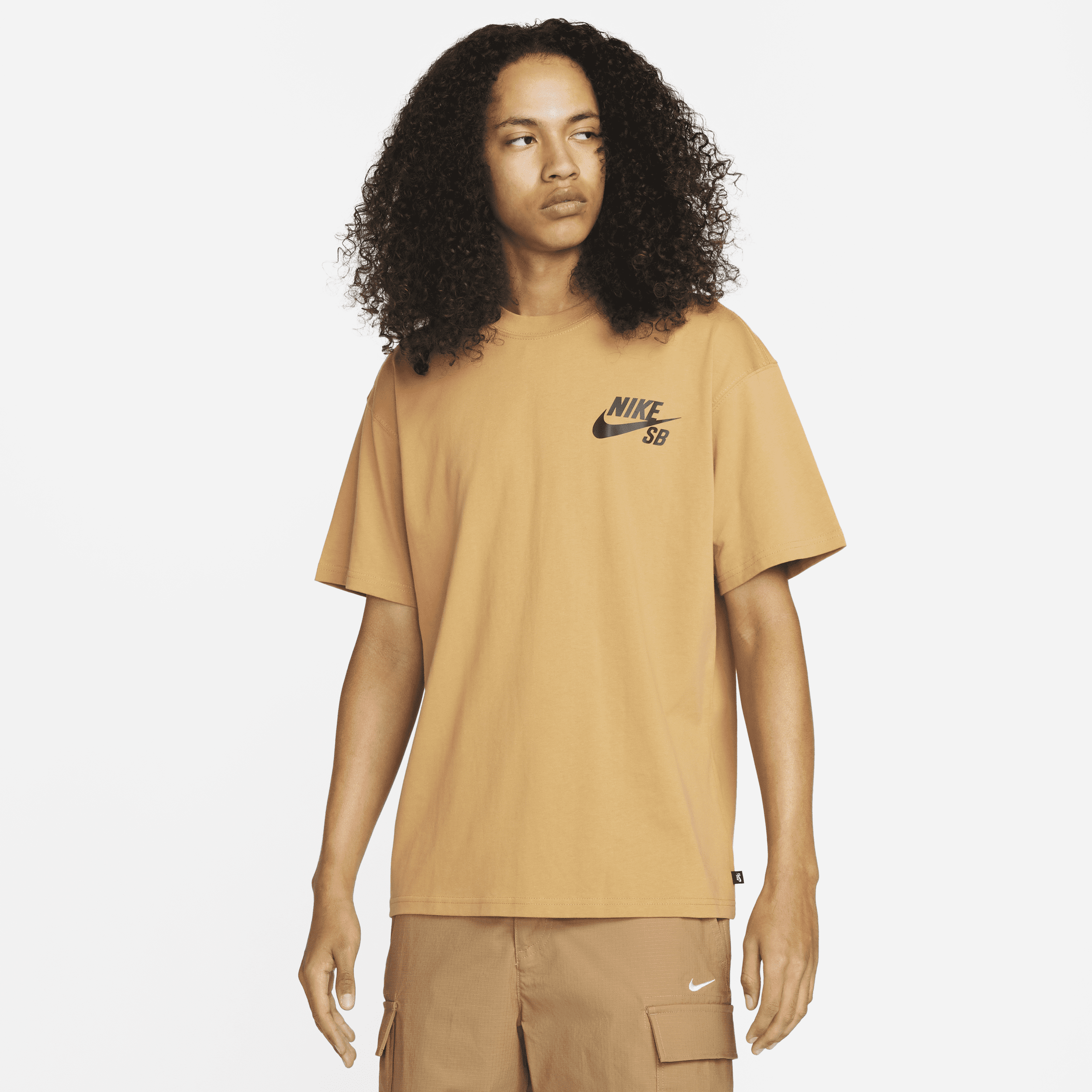 Nike Men's  Sb Logo Skate T-shirt In Brown