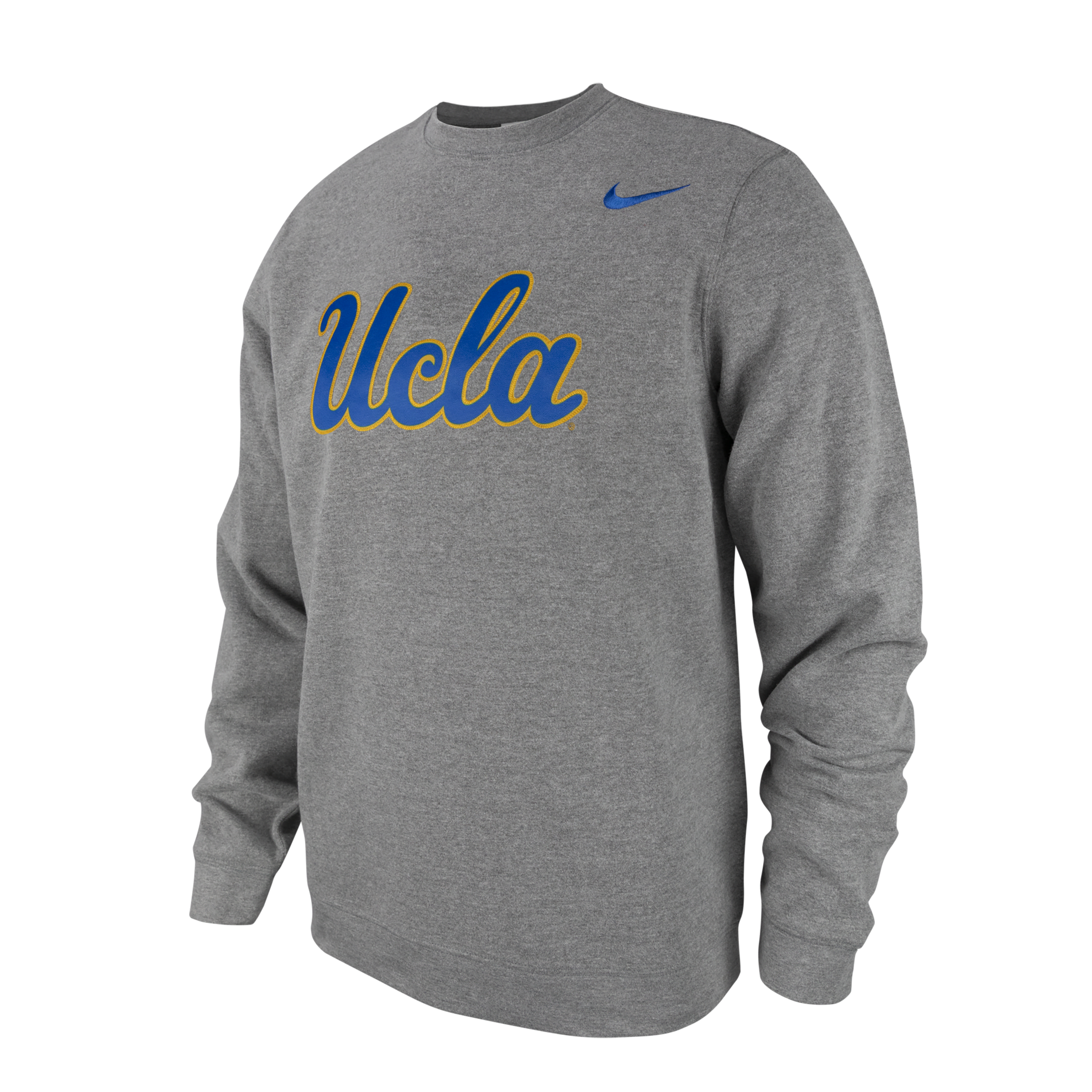 Nike Ucla Club Fleece  Men's College Crew-neck Sweatshirt In Grey