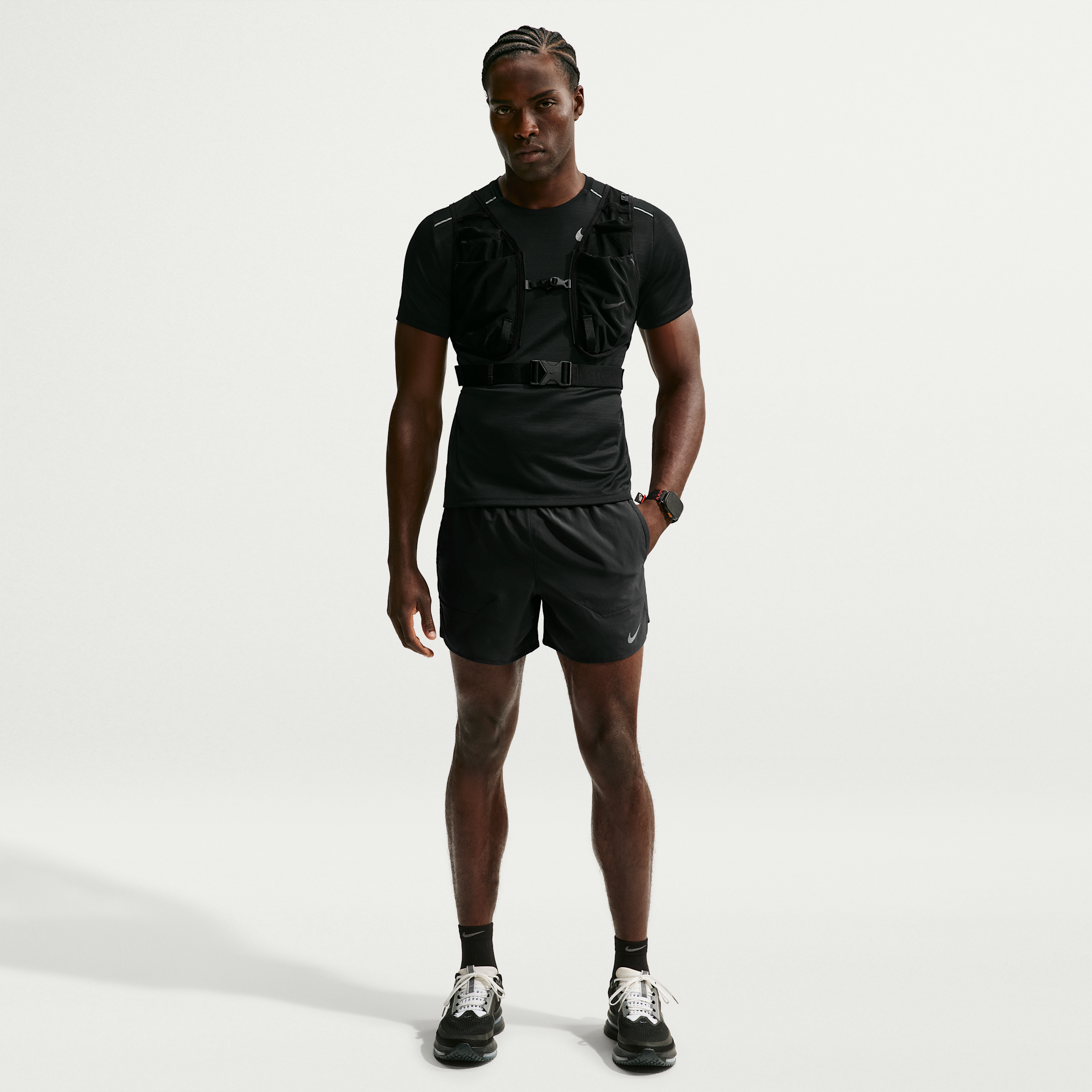 Nike Men's Stride Dri-FIT 5" Brief-Lined Running Shorts in Black | DM4755-010