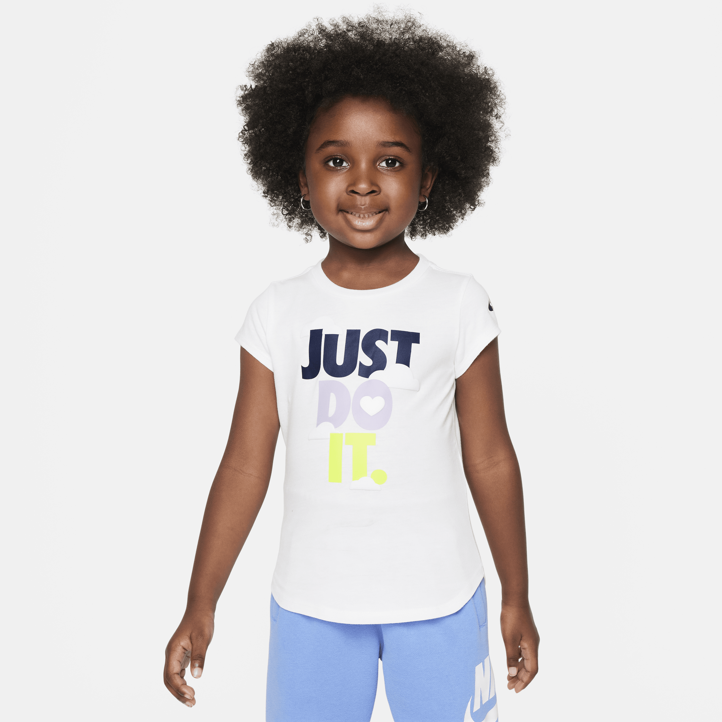 Nike Babies' Sweet Swoosh "just Do It" Toddler Graphic T-shirt In White