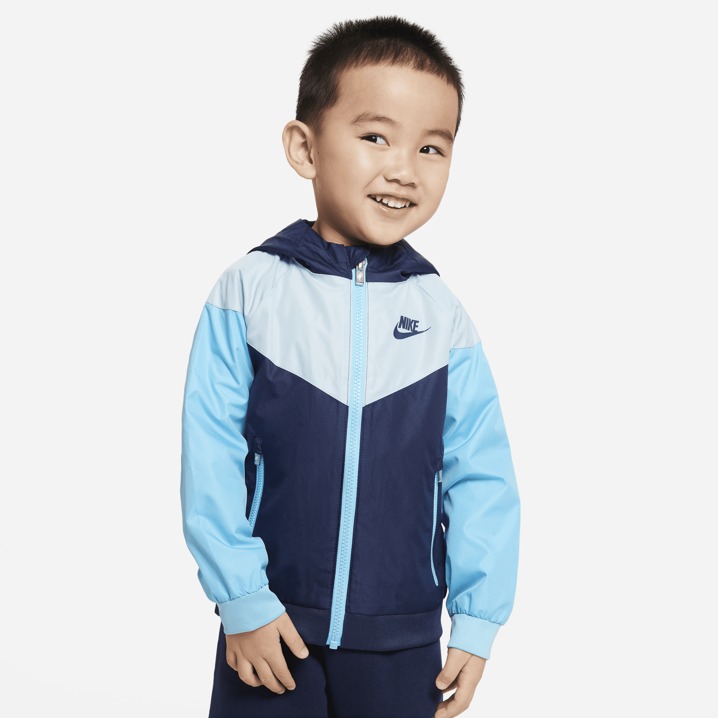 Nike Babies' Sportswear Windrunner Toddler Full-zip Jacket In Blue