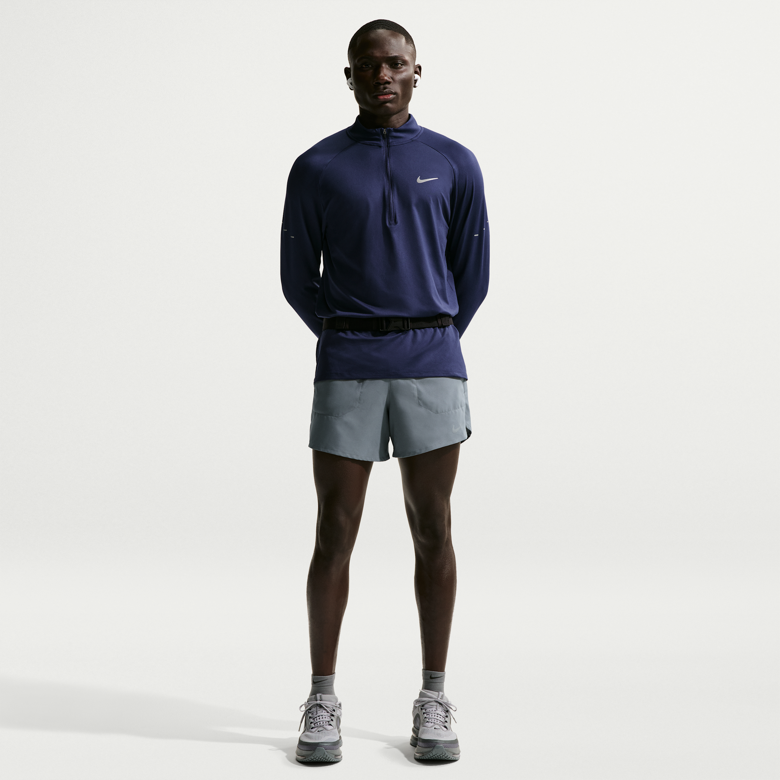 Nike Men's Stride Dri-FIT 5" 2-in-1 Running Shorts in Grey | IF2034-084