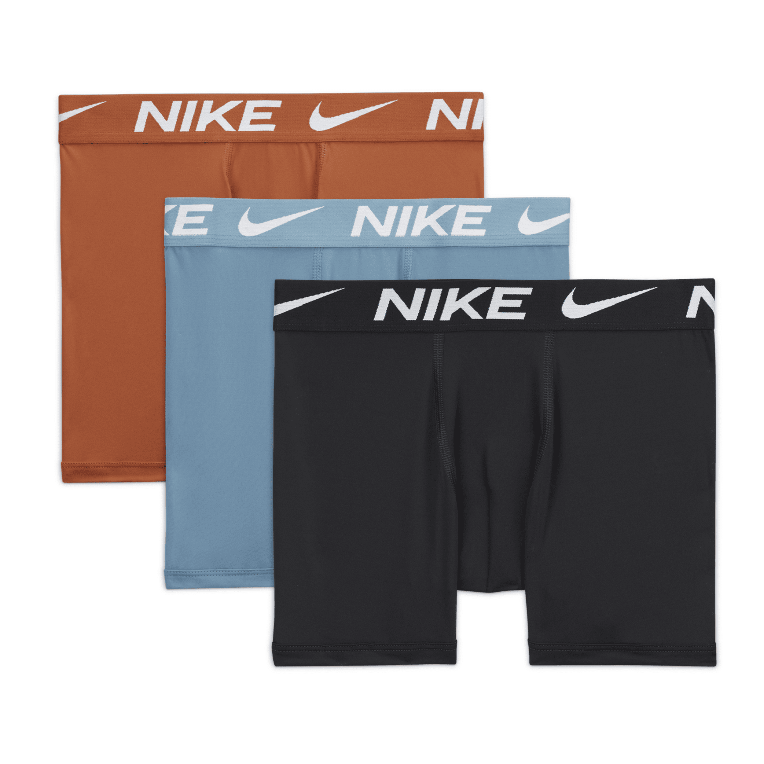 Nike Big Kids' Solid Boxer Briefs (3-pack) In Orange