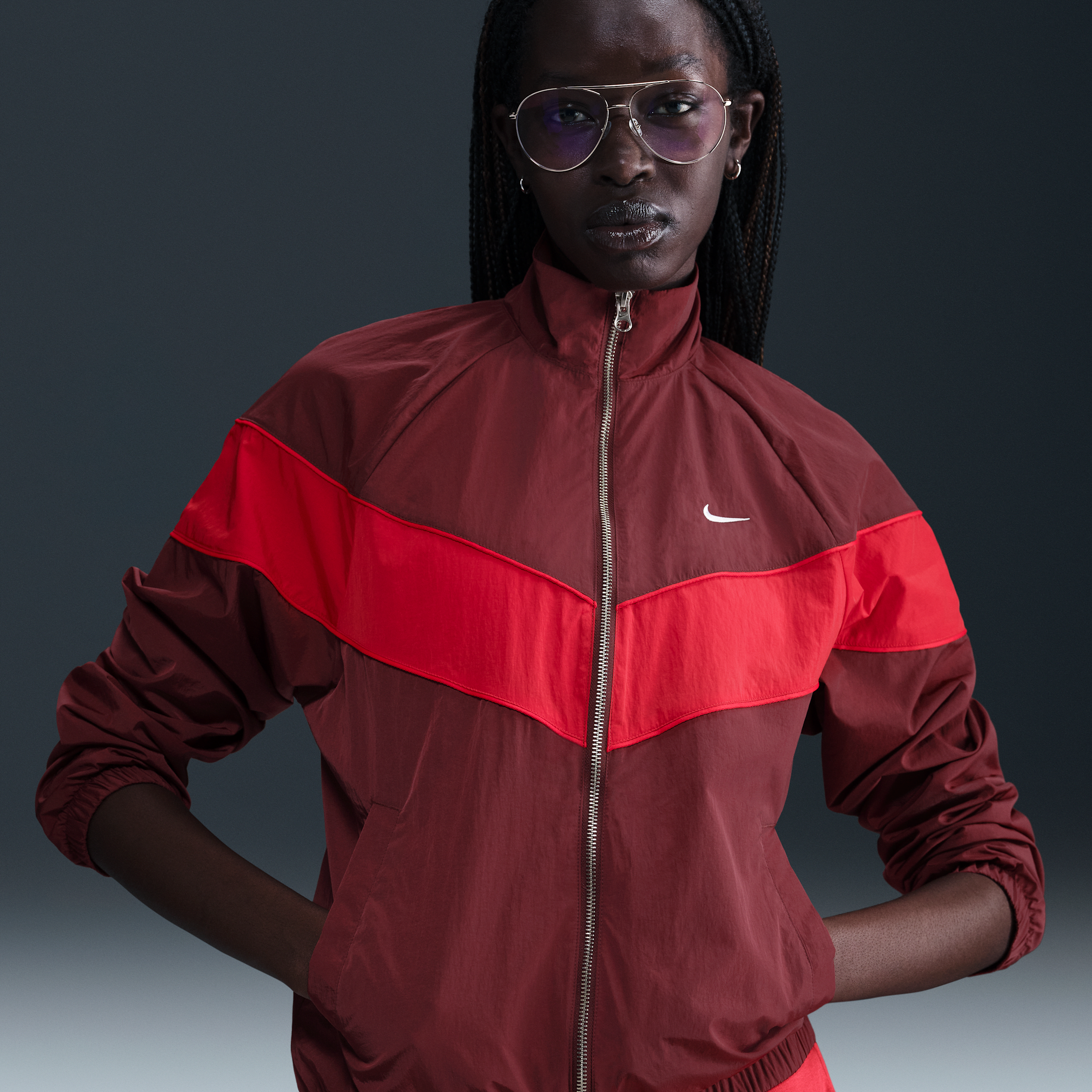 Nike Windrunner Water Repellent Jacket In Red