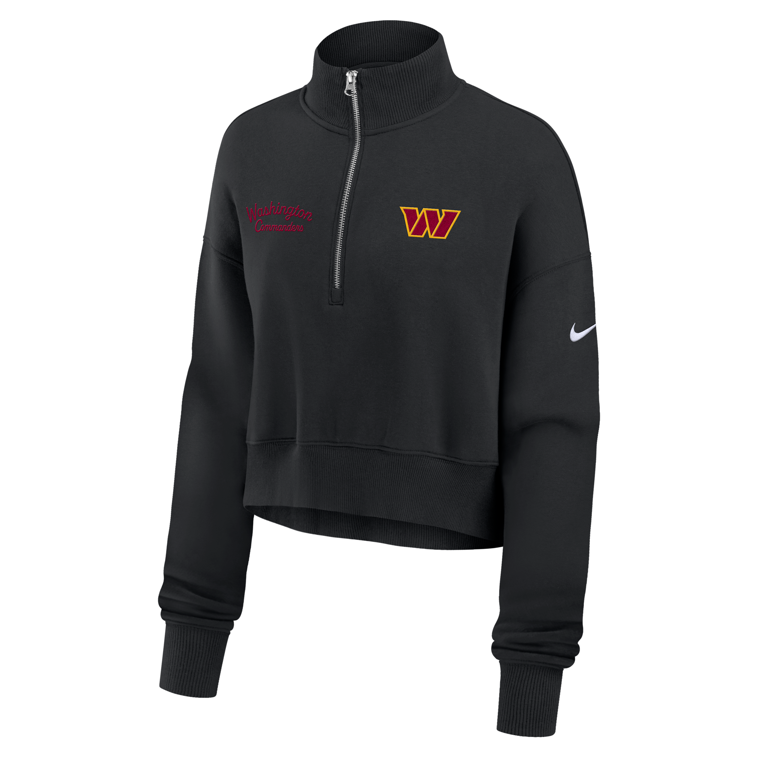 Nike Black Washington Commanders Primetime Phoenix Half-zip Sweatshirt In Black