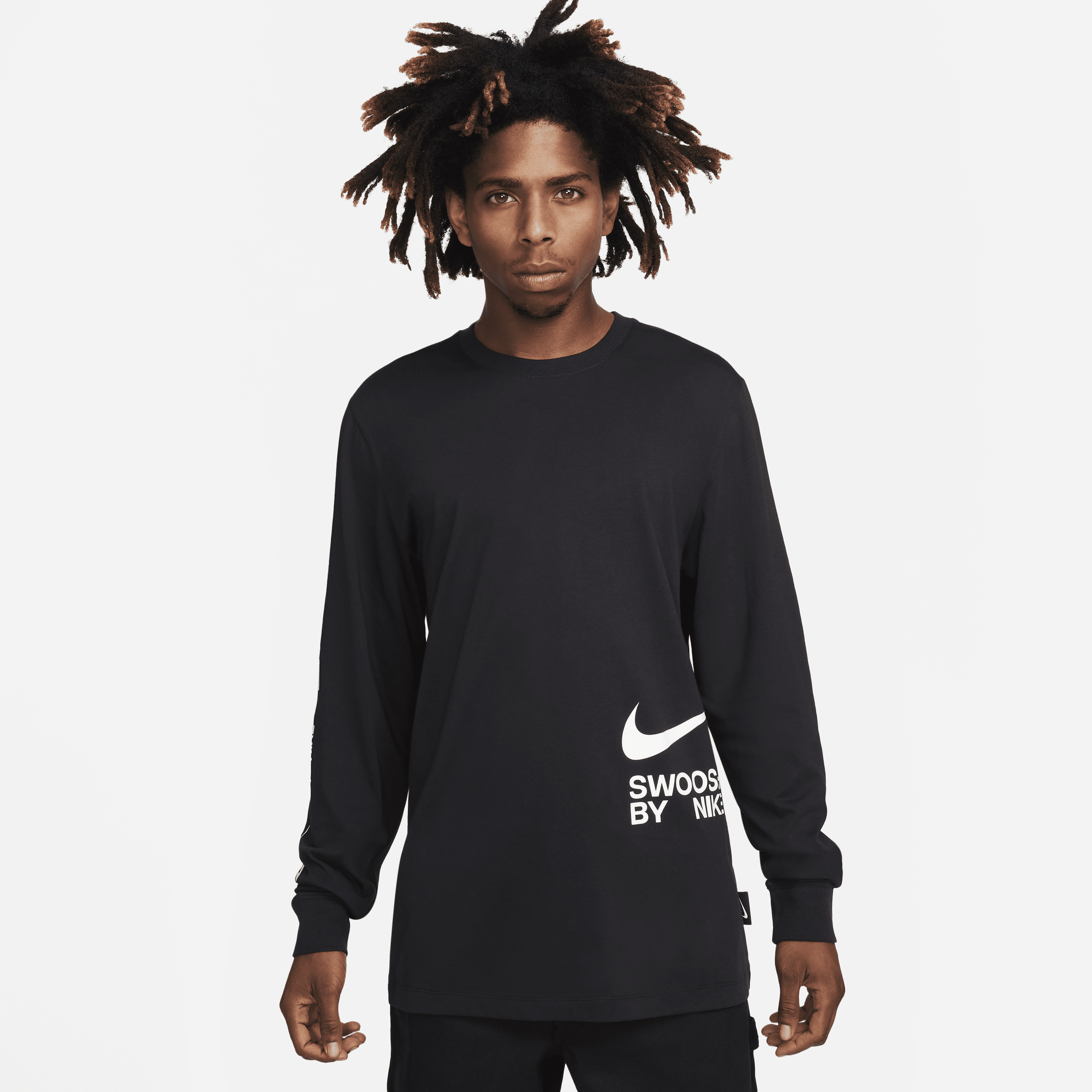 Nike Men's  Sportswear Long-sleeve T-shirt In Black