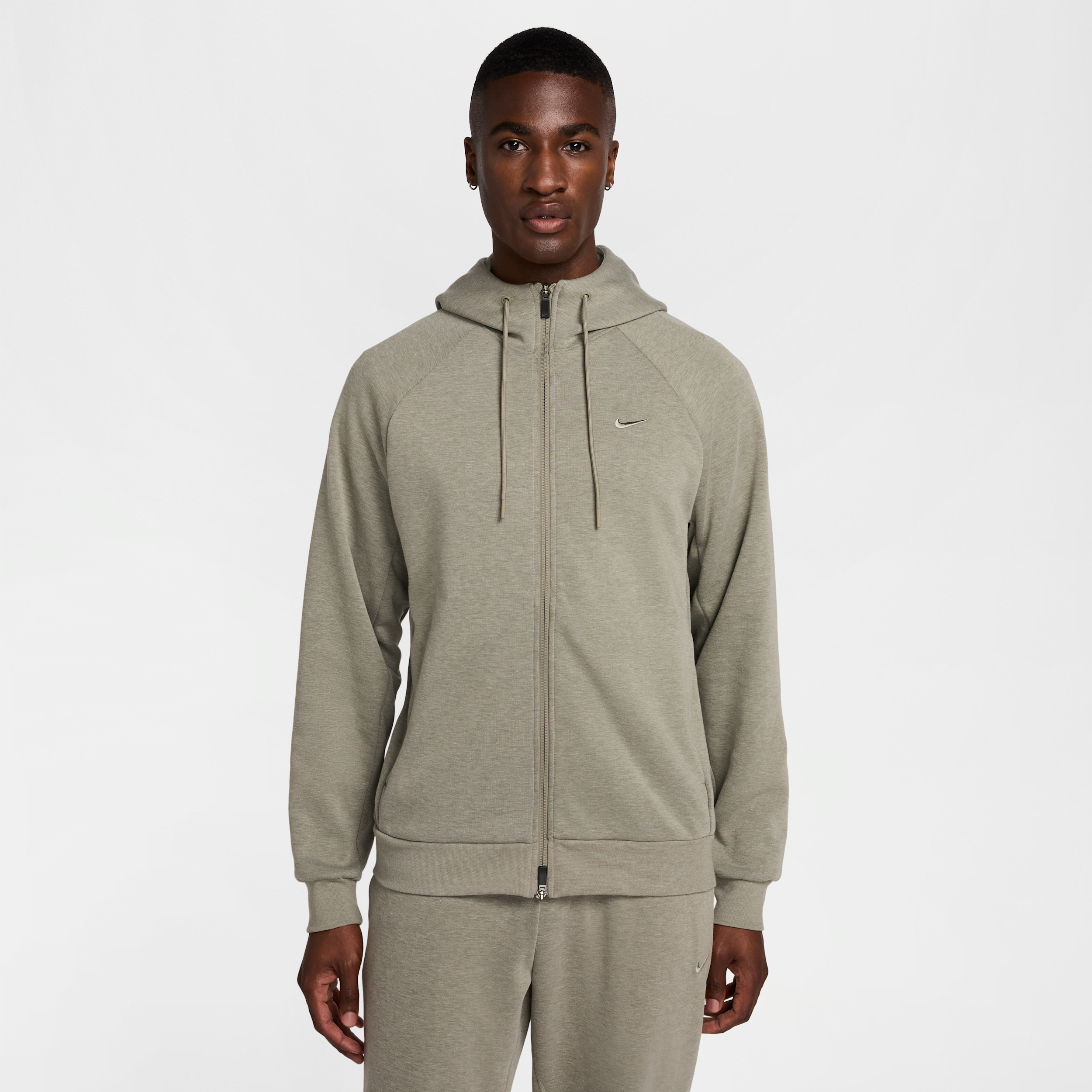 Nike Men's Primary Fleece Dri-fit Uv Full-zip Performance Hoodie In Green