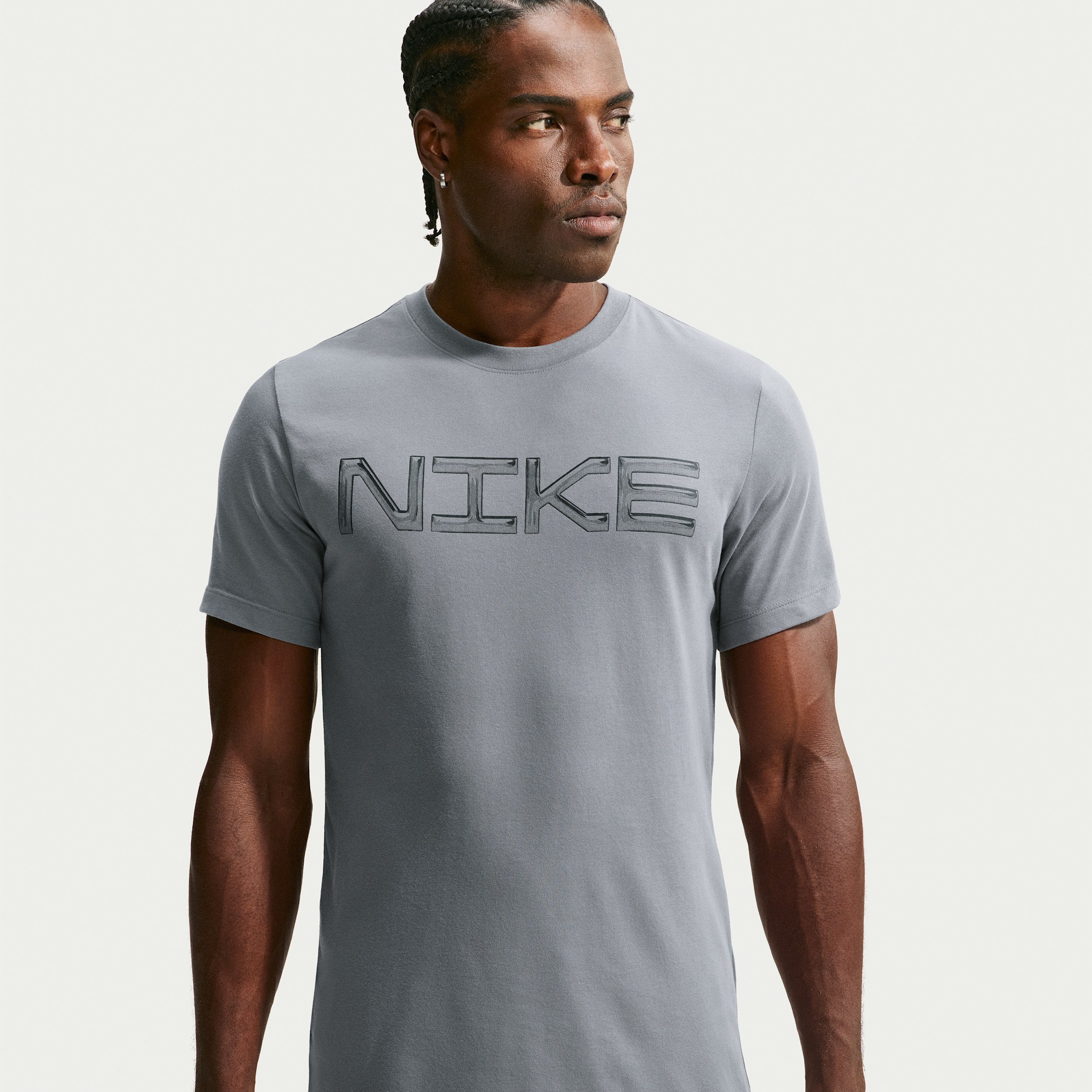 Nike Men's Dri-FIT Training T-Shirt in Grey | IM6134-084
