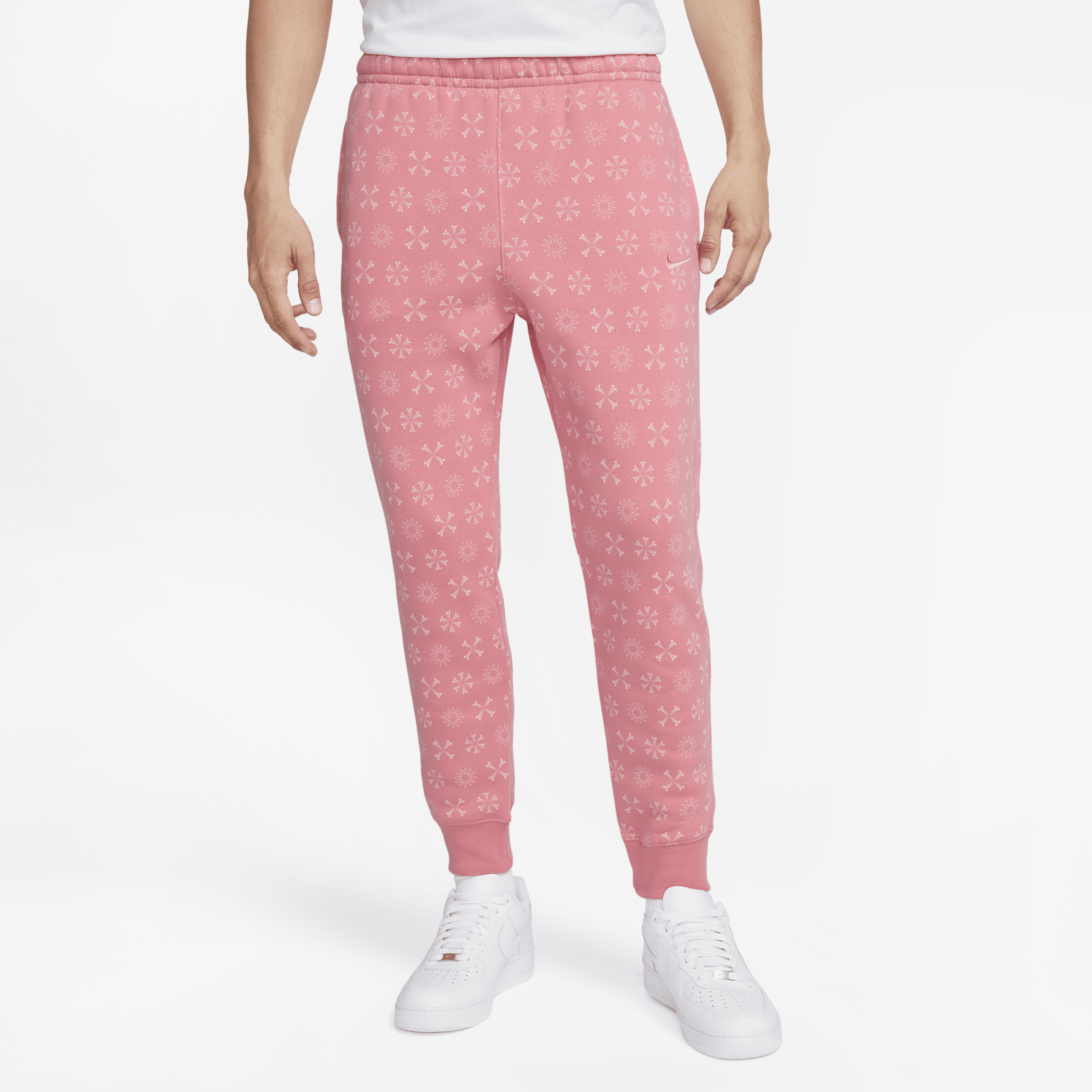 Nike Men's  Sportswear Club Fleece Monogram Jogger Pants In Pink