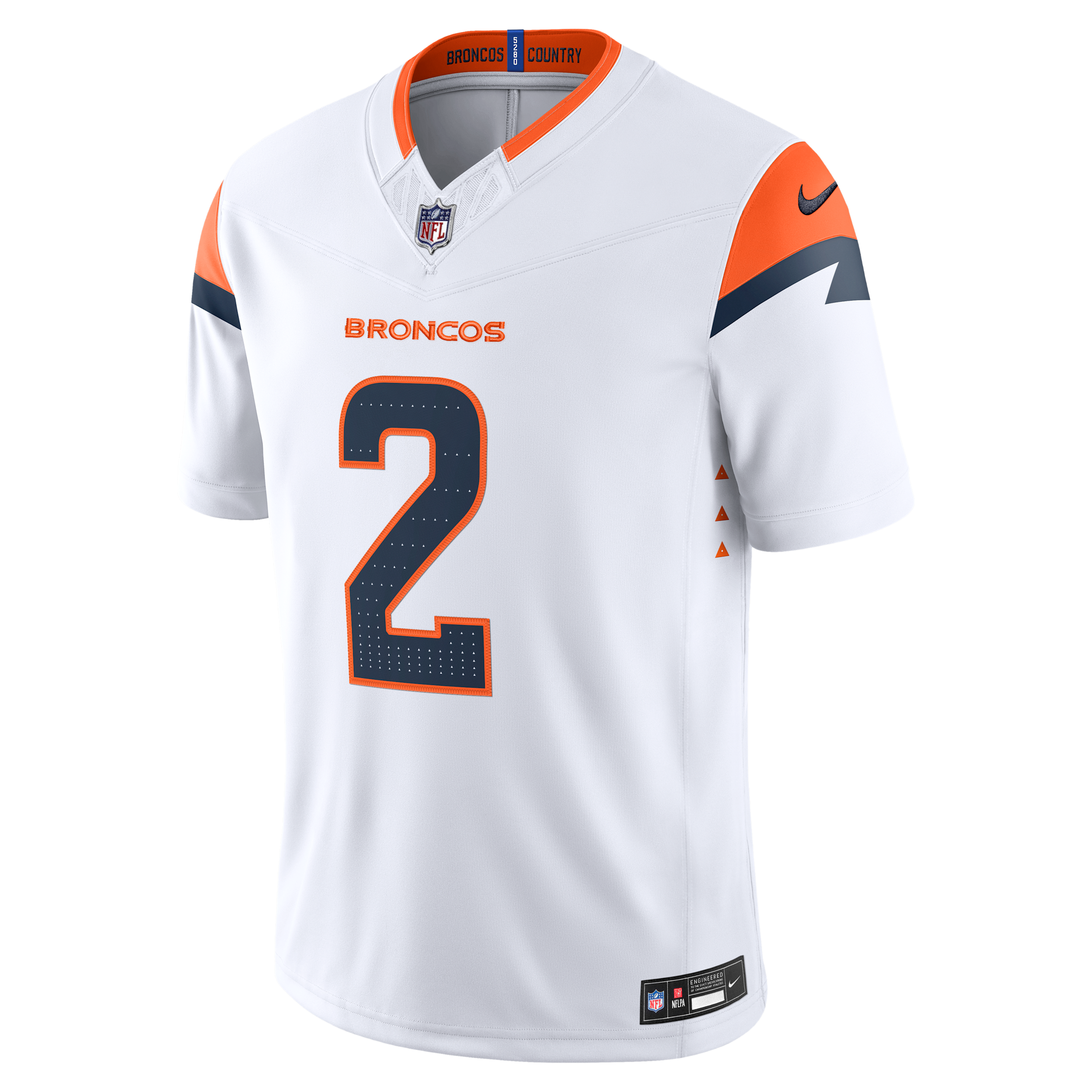 Nike Men's Patrick Surtain Ii White Denver Broncos Vapor F.u.s.e. Stitched Limited Jersey - White