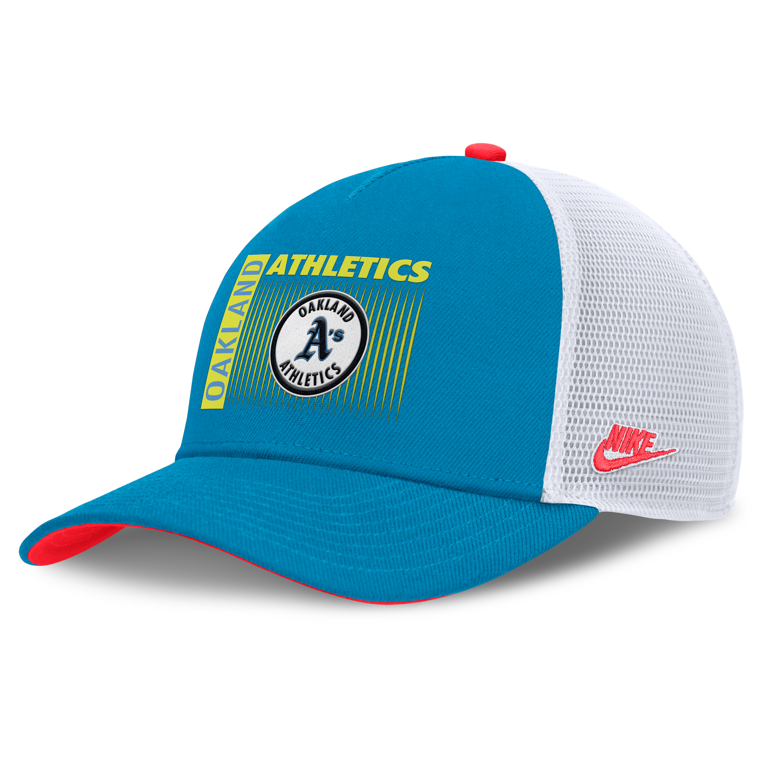 Nike Athletics Neon 90s Rise  Men's Dri-fit Mlb Trucker Adjustable Hat In Blue