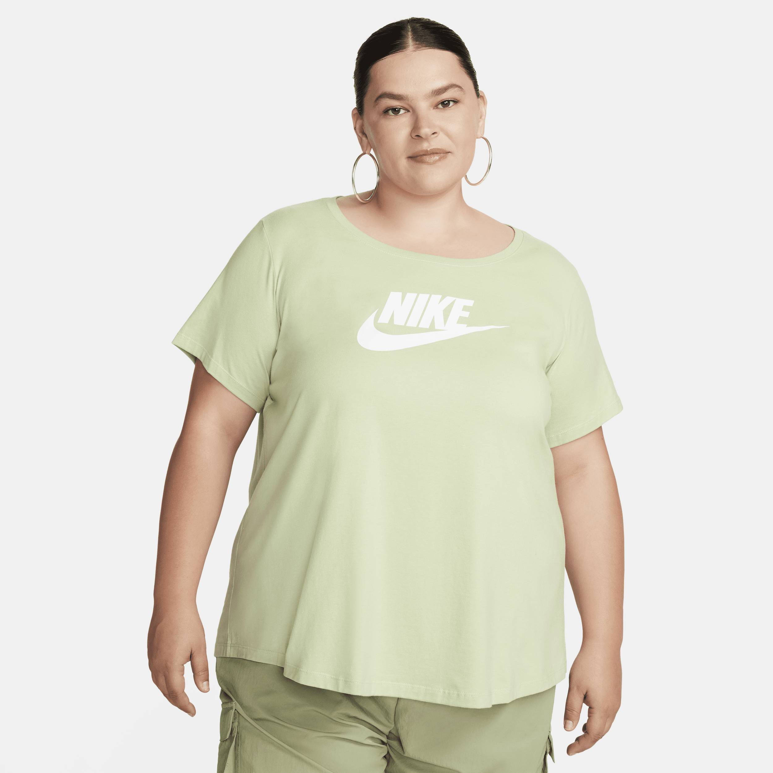 Nike Women's  Sportswear Essentials Logo T-shirt (plus Size) In Green