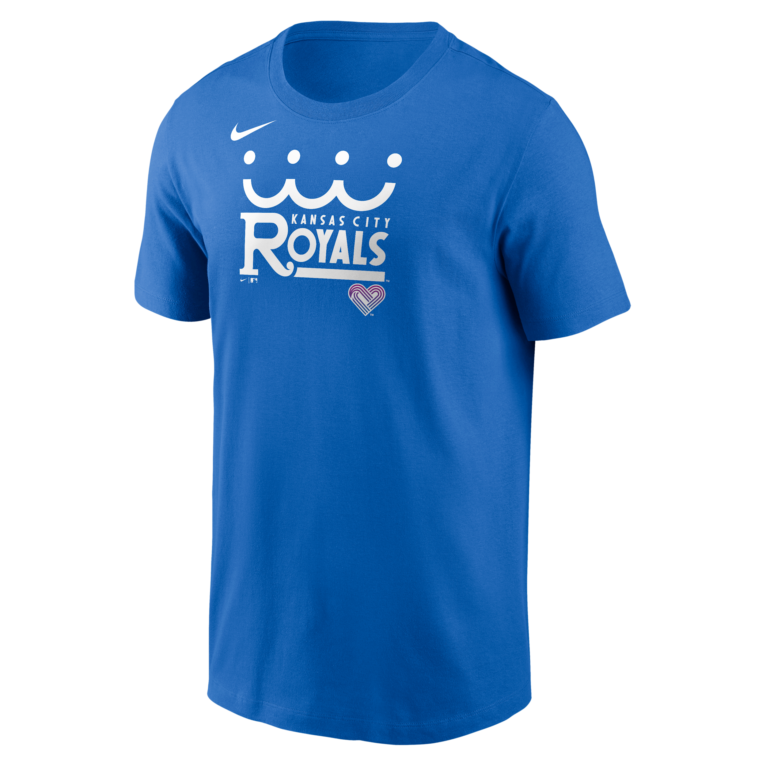 Kansas City Royals City Connect Wordmark Nike Men's MLB T-Shirt in Blue | N19944UROY-APT