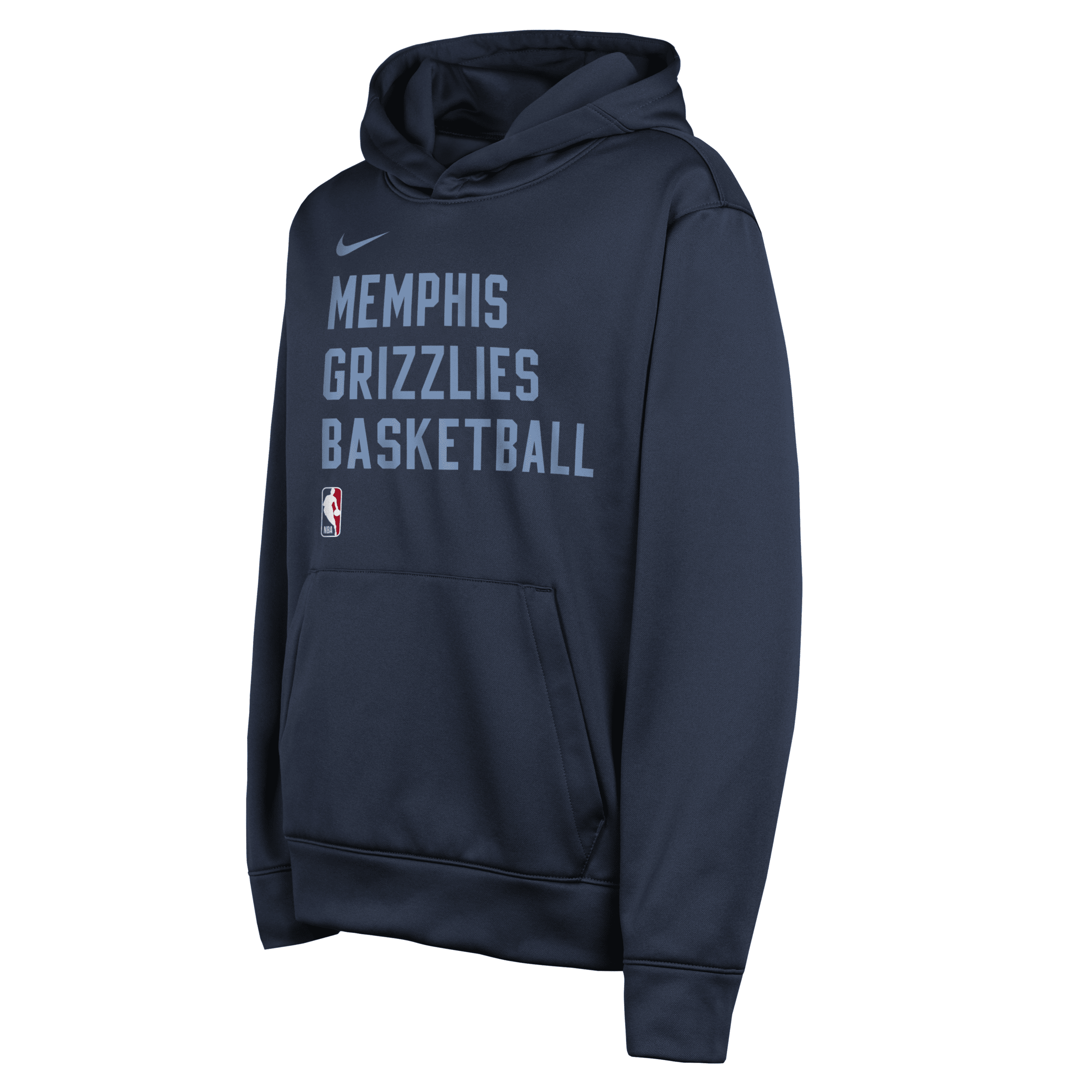 Shop Nike Memphis Grizzlies Big Kids'  Dri-fit Nba Pullover Hoodie In Blue