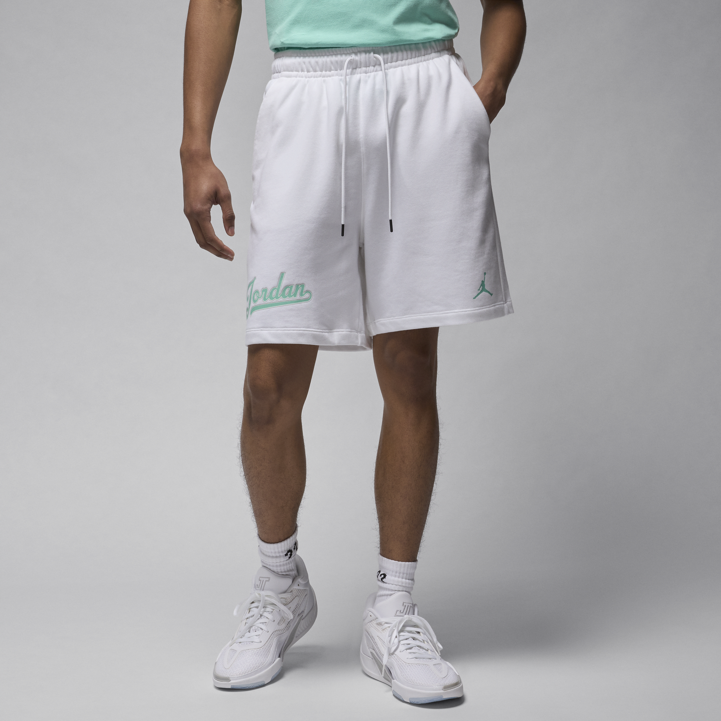 Jordan Men's  Flight Mvp Fleece Shorts In White