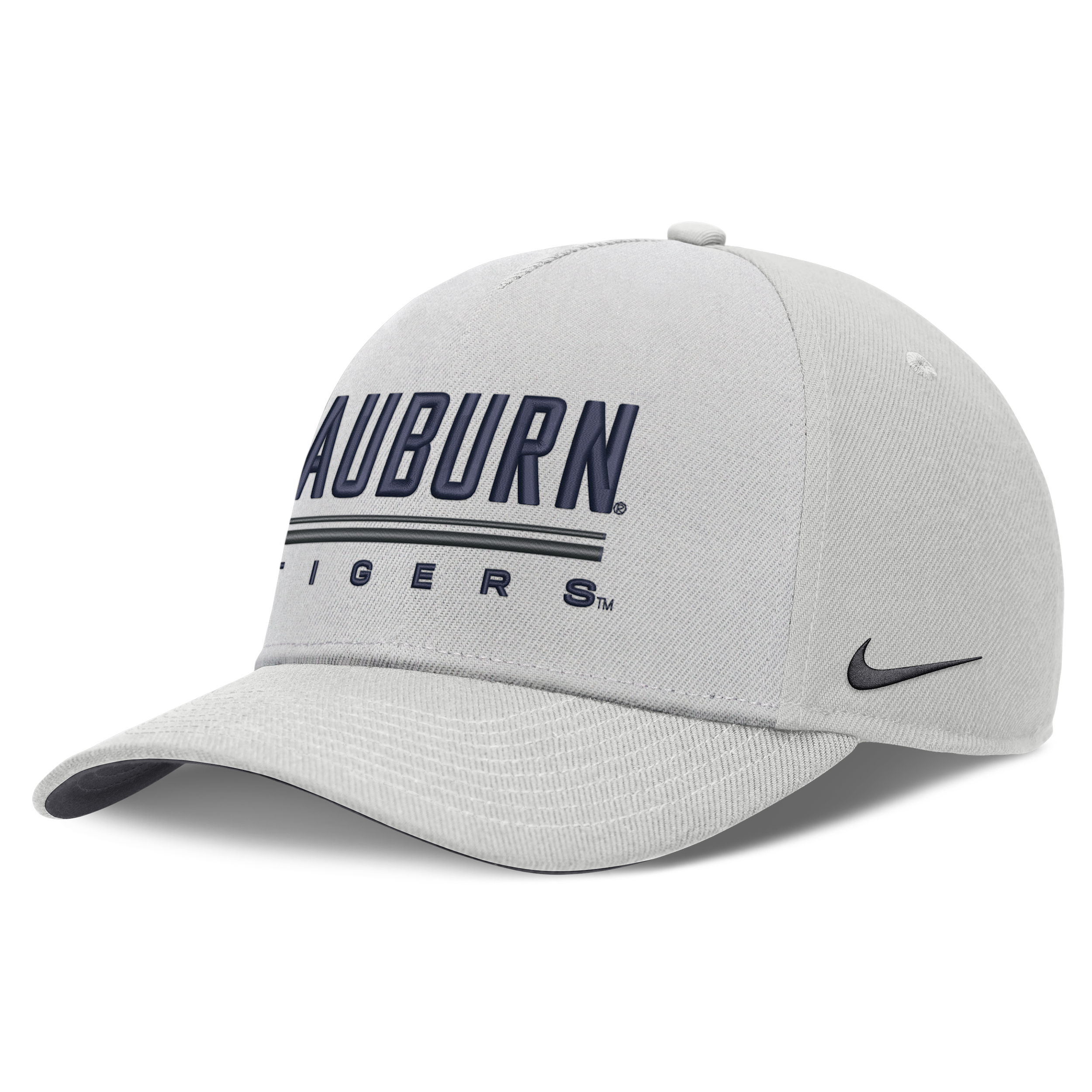 Auburn Sideline Practice Rise Nike Men's Dri-FIT College Adjustable Hat in Grey | NC060BBAUN-RKB