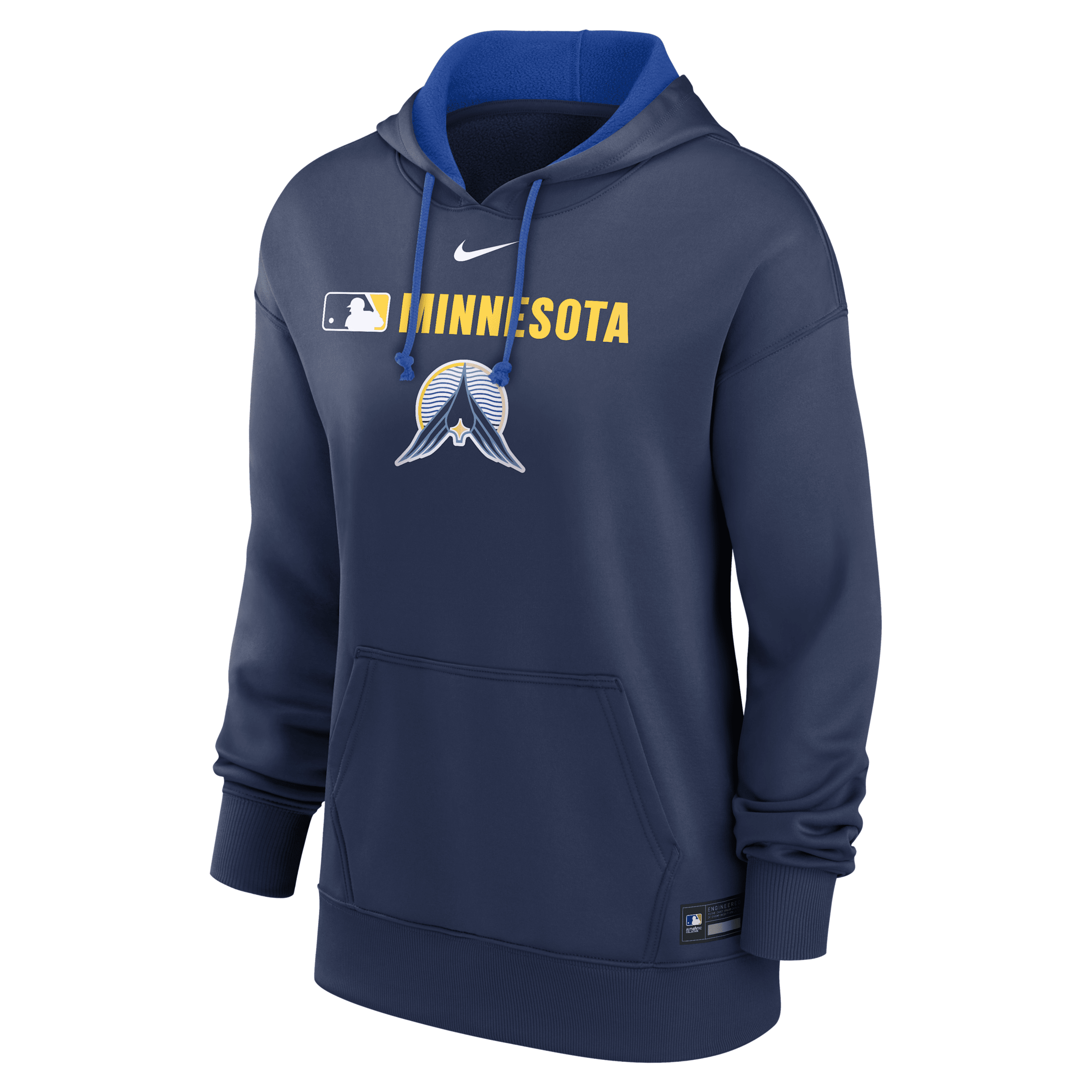 Nike Navy Minnesota Twins Authentic Collection City Connect Performance Pullover Hoodie In Blue