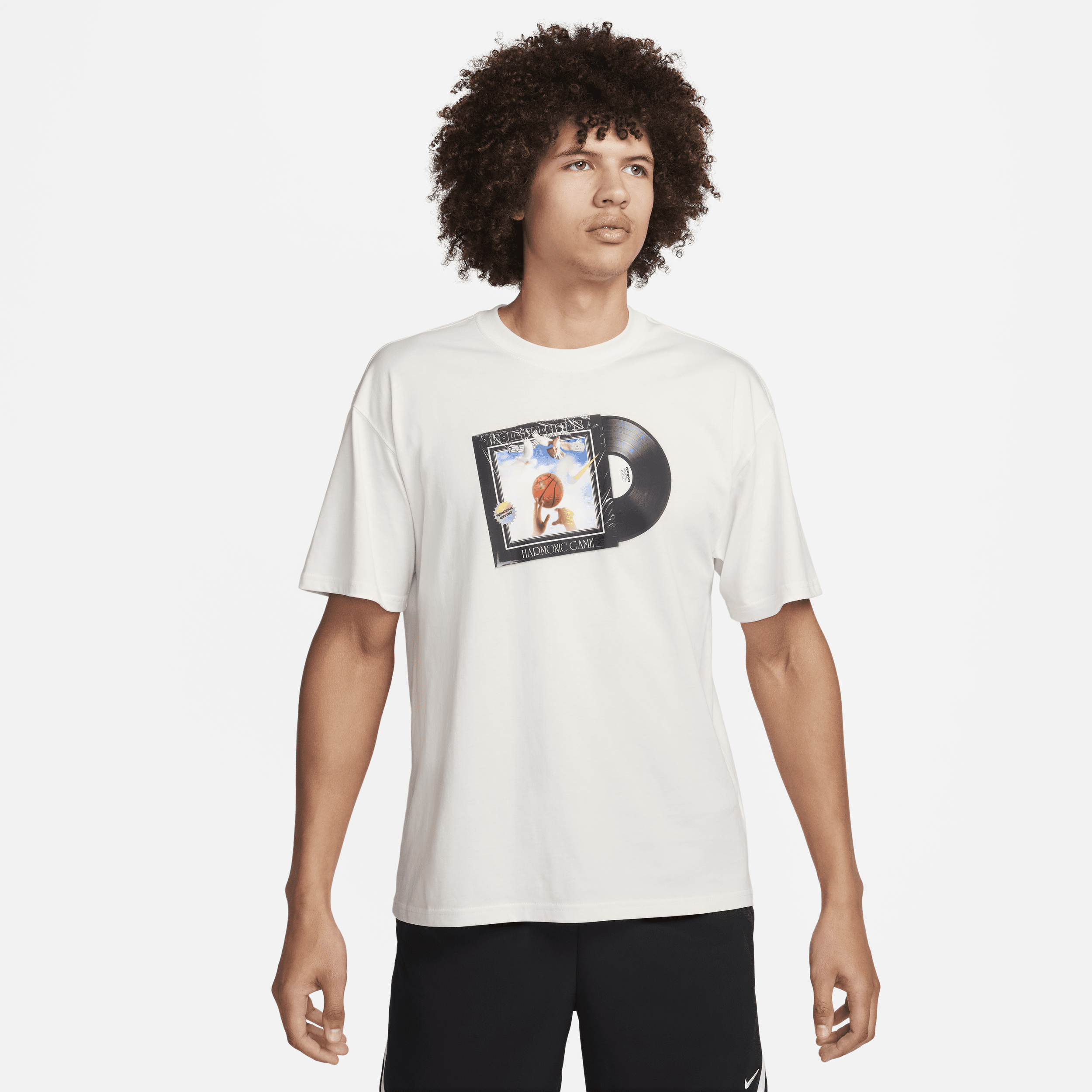 Shop Nike Men's Max90 Basketball T-shirt In White