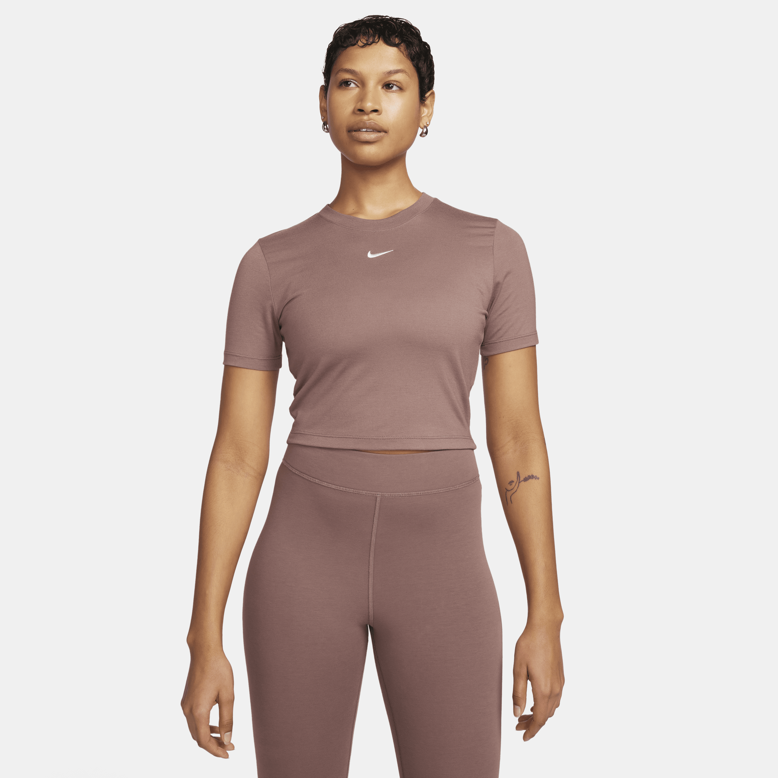 Nike Women's  Sportswear Essential Slim Cropped T-shirt In Purple