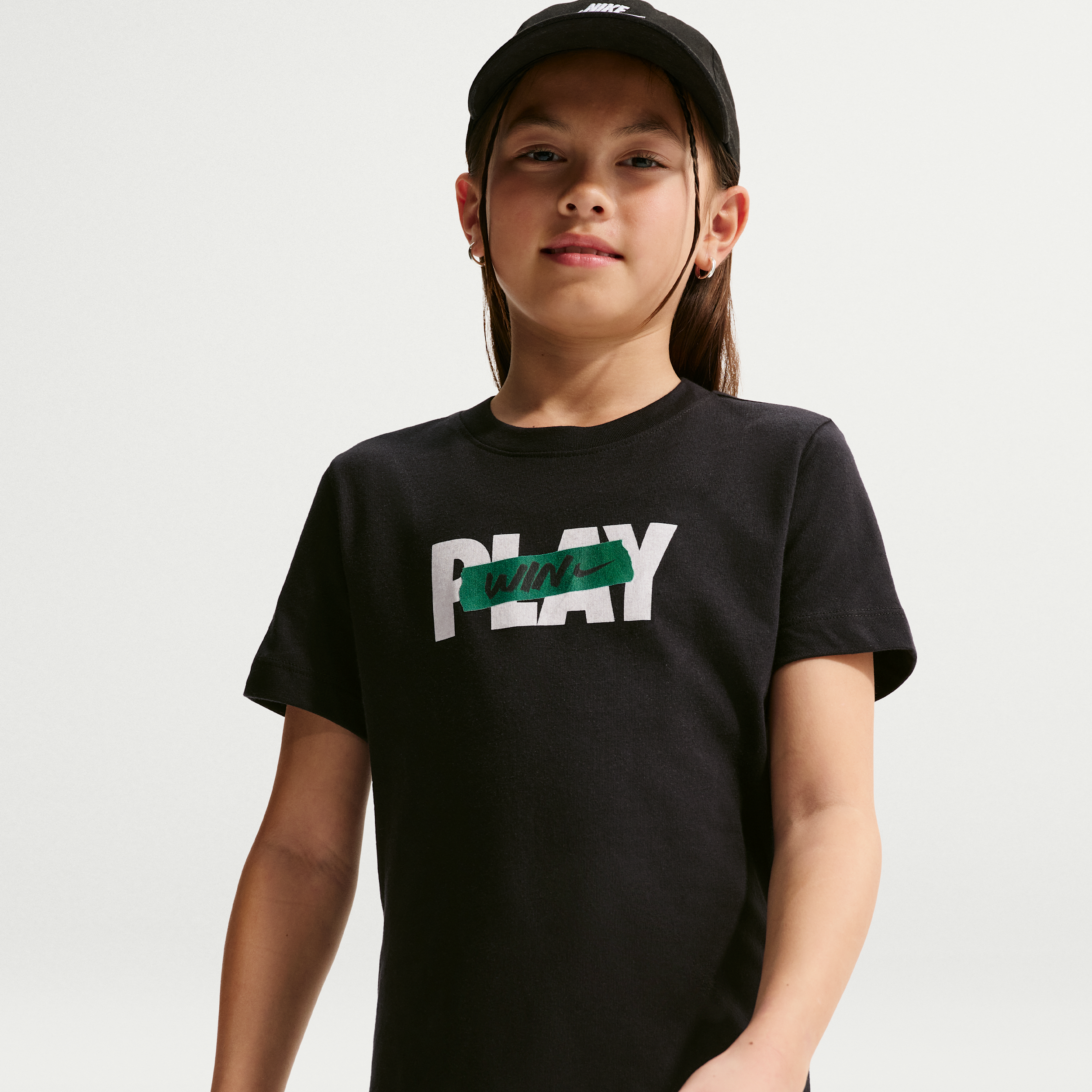 Nike Sportswear Big Kids' T-Shirt in Black | IR4928-010
