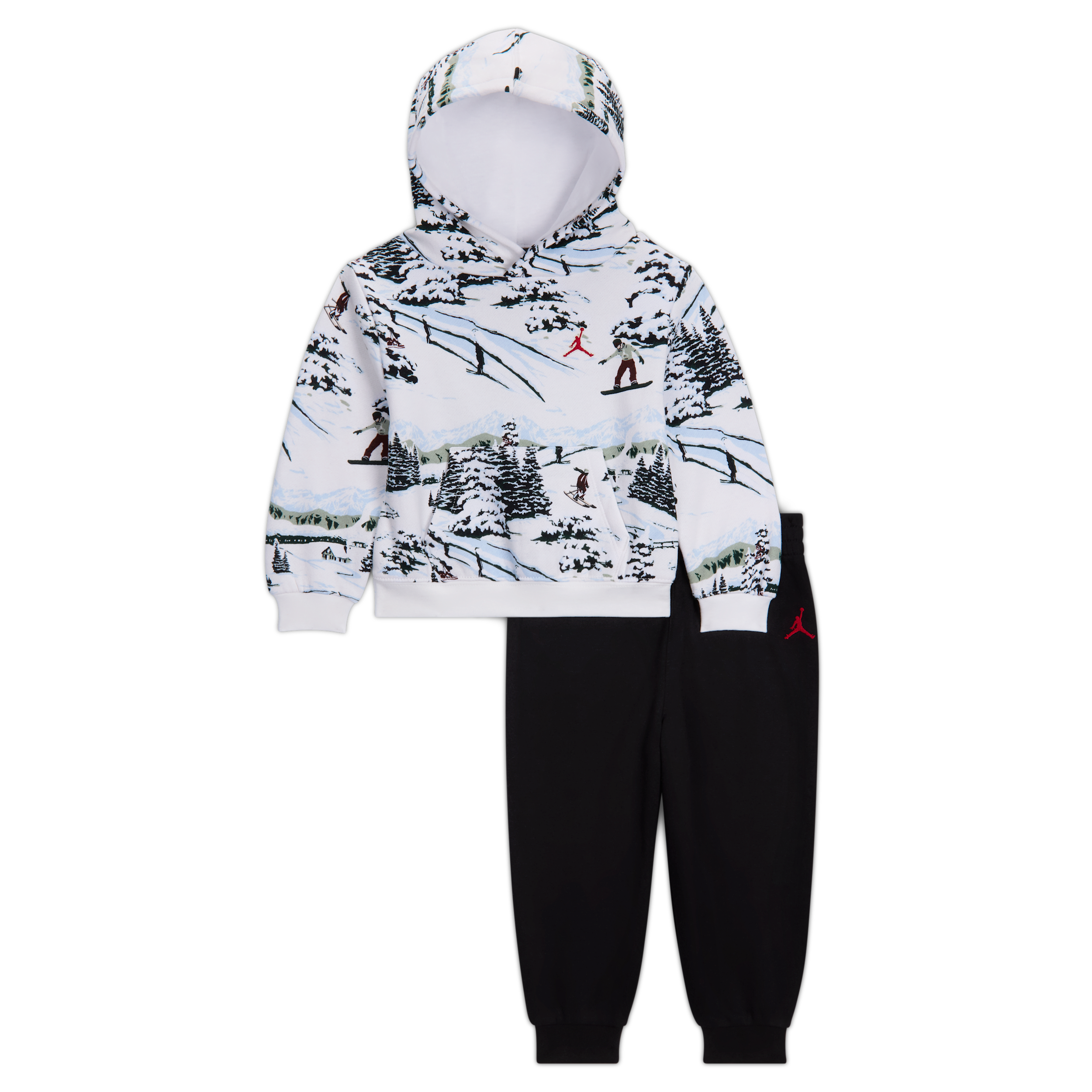 Jordan Brooklyn Fleece Baby 12-24M 2-Piece Holiday Set in White 65F325-782 46$