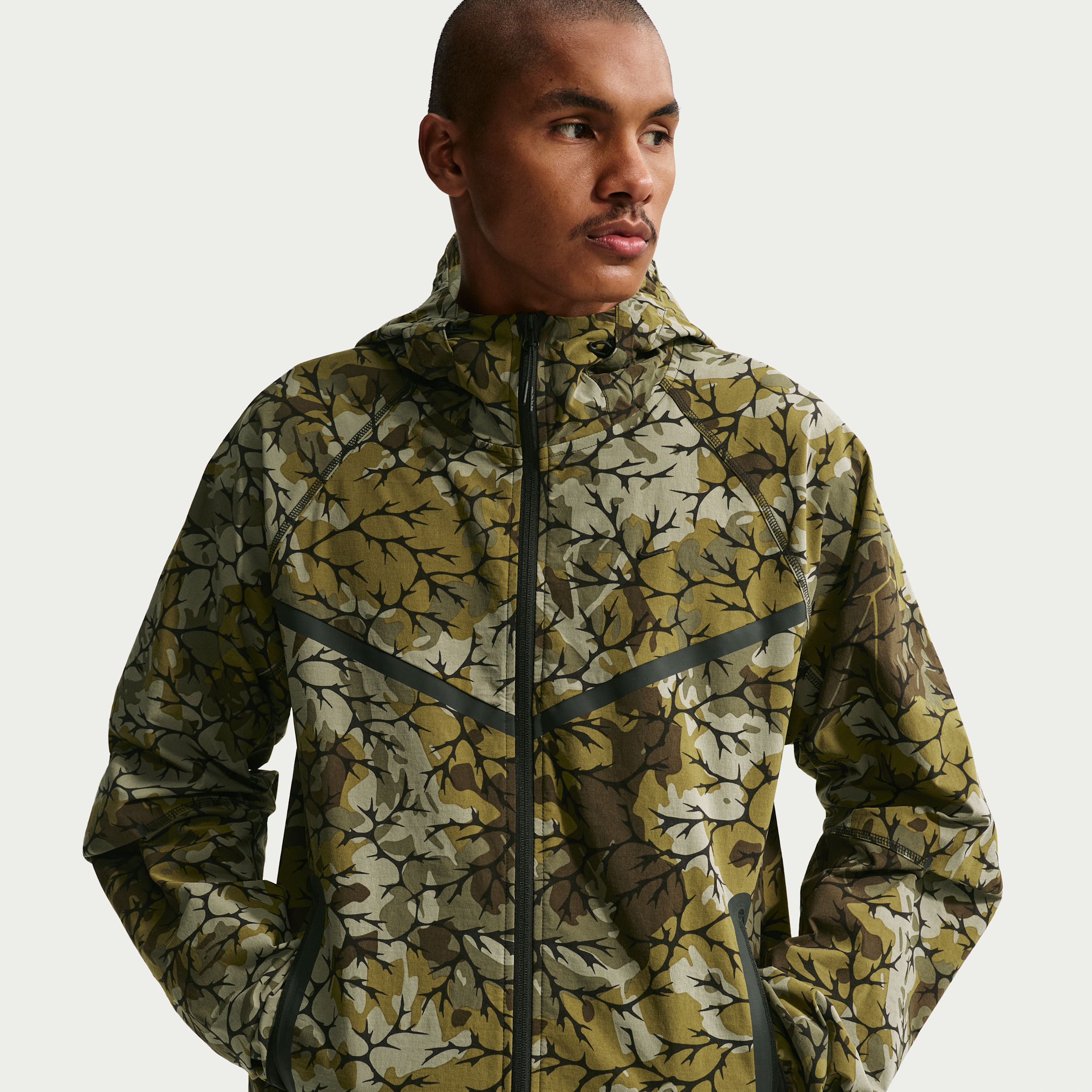 Nike Men's Tech Woven Full-Zip Windrunner Jacket in Brown | IF0915-368