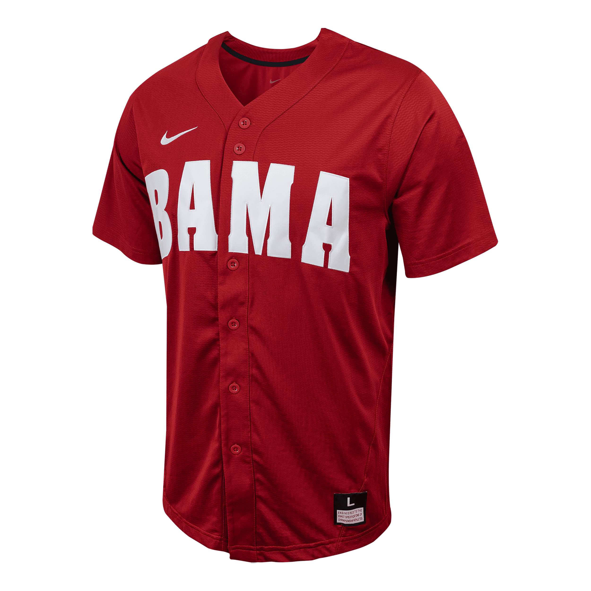 Nike Alabama Men's College Full-button Baseball Jersey In Red | ModeSens