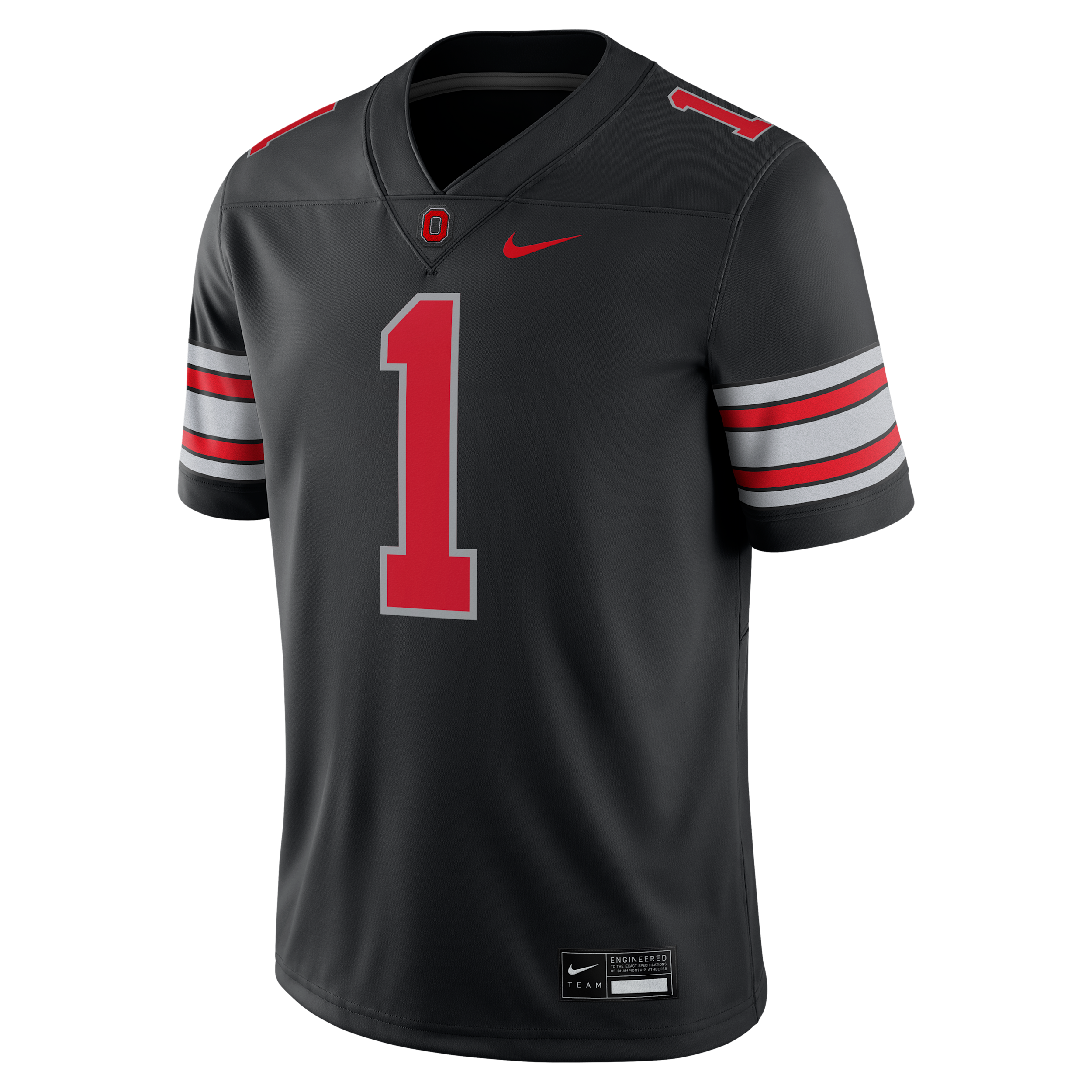 Nike Men's Ohio State Buckeyes #1 Alternate Replica Football Jersey, Small, Black
